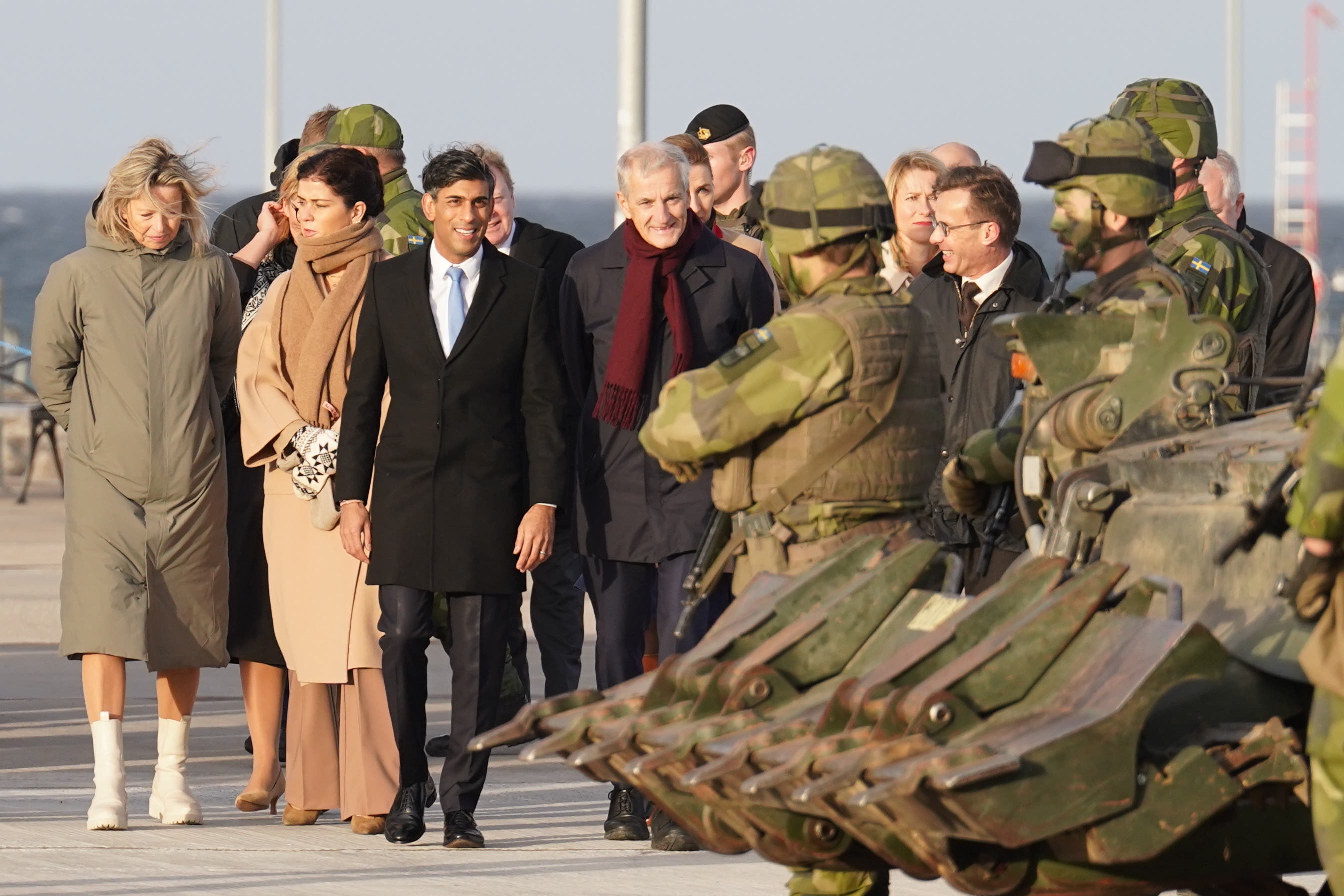 Prime Minister Rishi Sunak spoke about the situation in Israel while meeting allies in Sweden (Stefan Rousseau/PA)