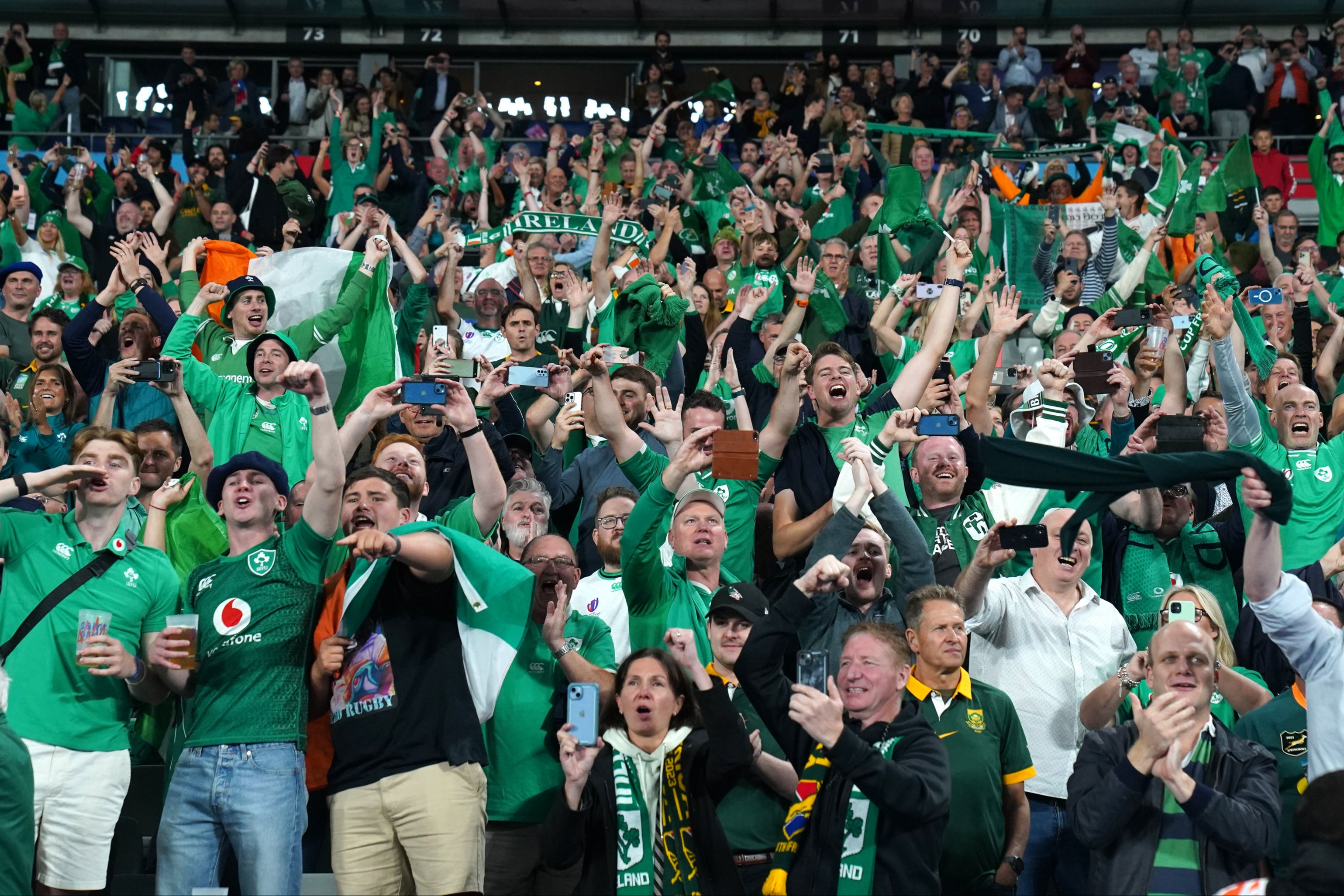 Ireland’s fans made the Stade de France their home away from home