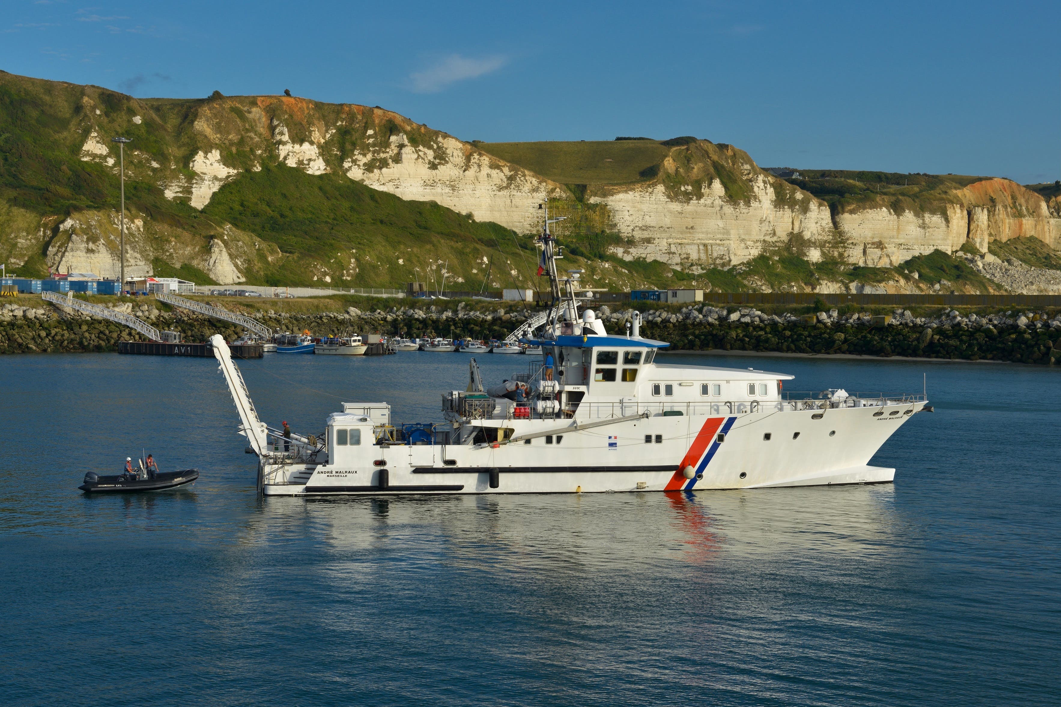 Drassm’s archaeological research vessel, the Andre Malraux, carried out a survey off Dunkirk to find ships lost during Operation Dynamo’ in 1940 CUD/Ville de Dunkerque/Historic England/PA)