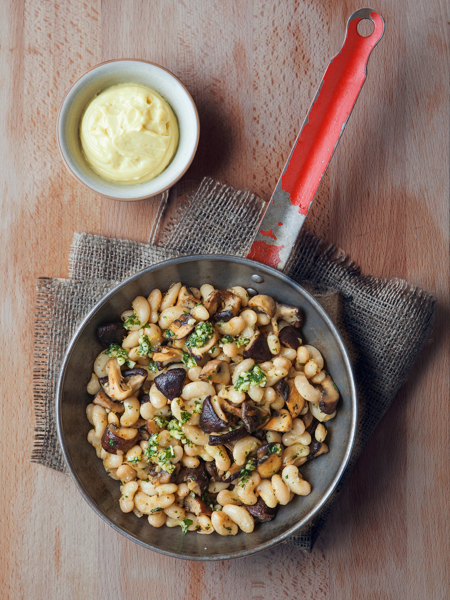 This bean and mushroom stew is cosy, hearty and comforting