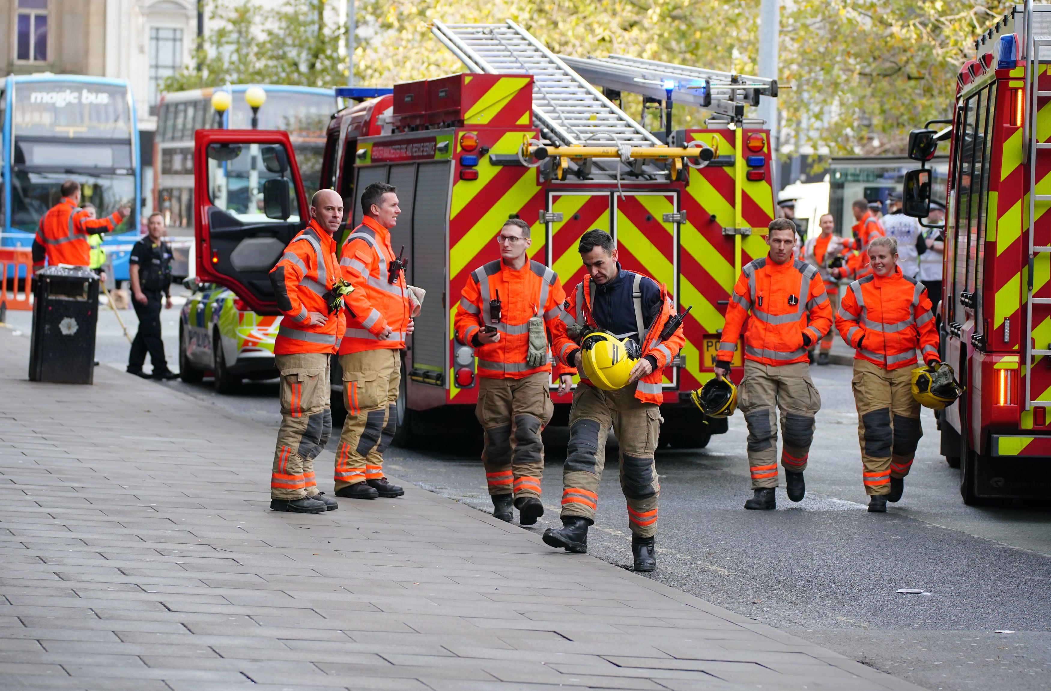 Firefighters arrived quickly on the scene to deal with the crisis after a bus smashed into a bubble tea cafe