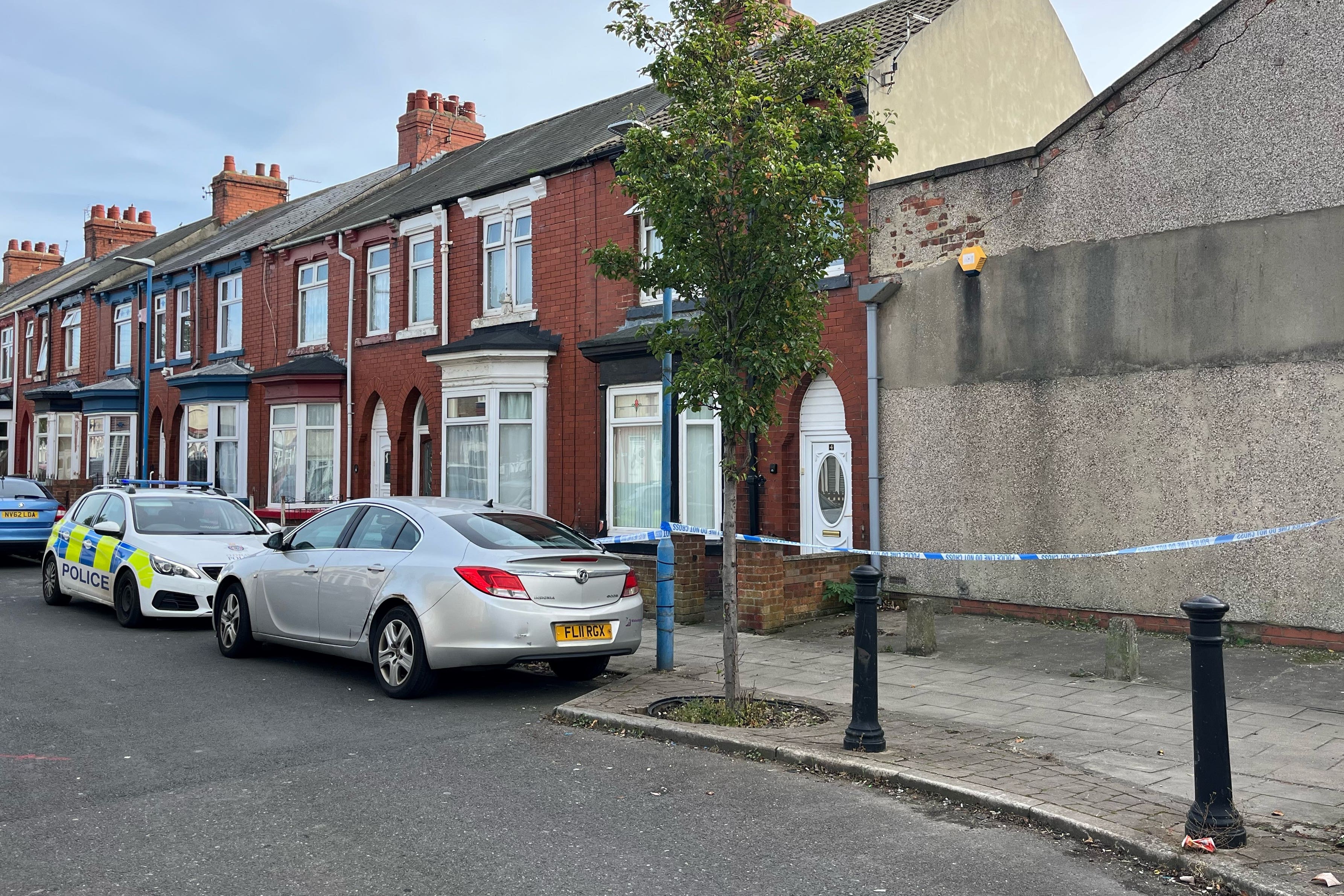 A police cordon at a house in Wharton Terrace, Hartlepool (Tom Wilkinson/PA)