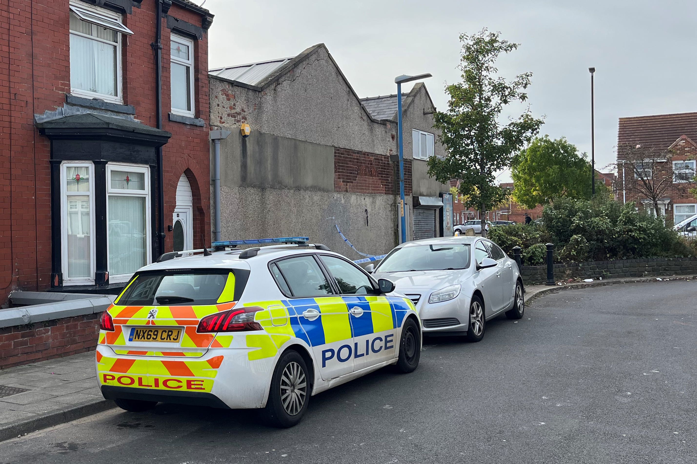 A police cordon at Wharton Terrace, Hartlepool (Tom Wilkinson/PA)