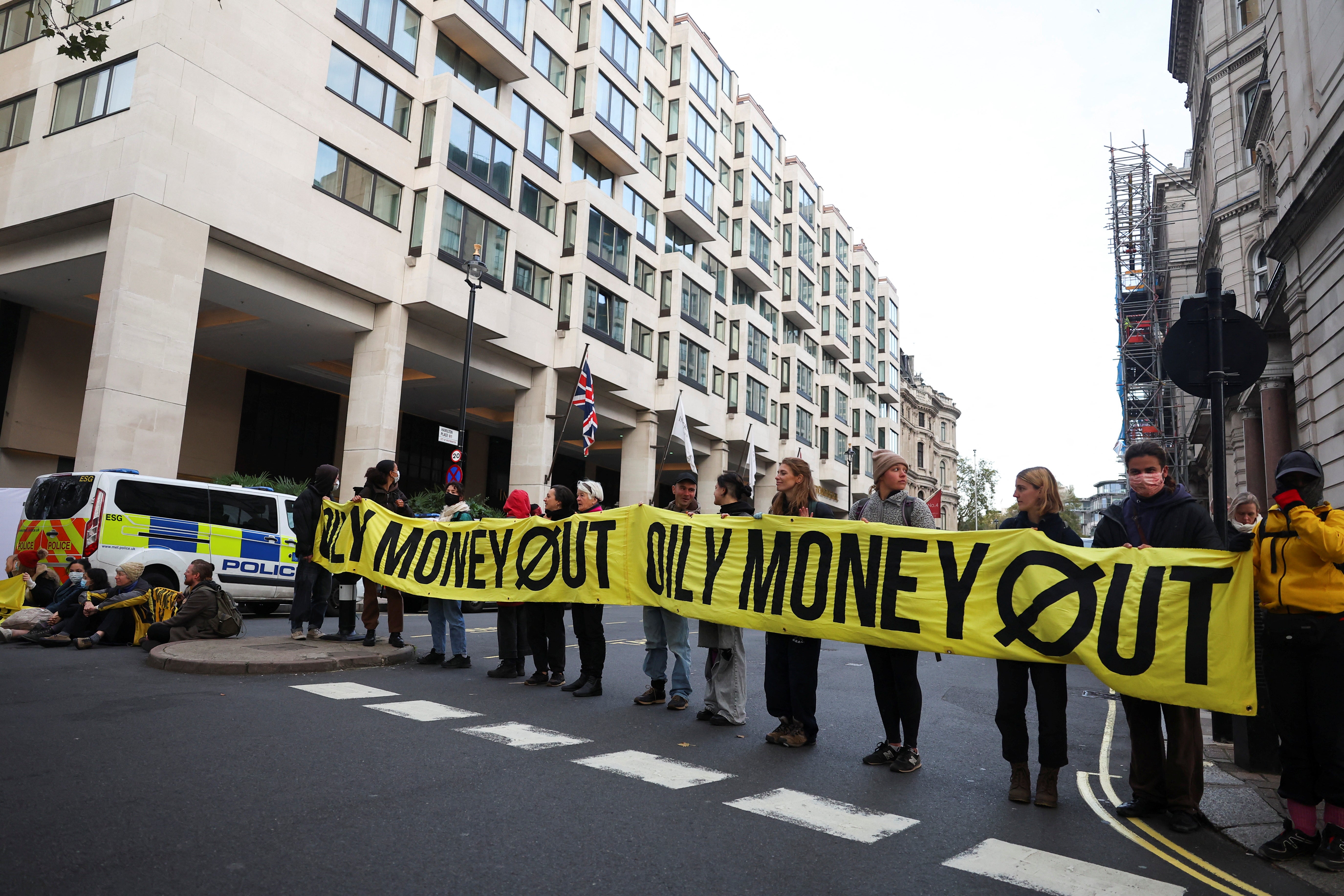 Thunberg was among a group who blocked Hamilton Place, near Park Lane, in October last year