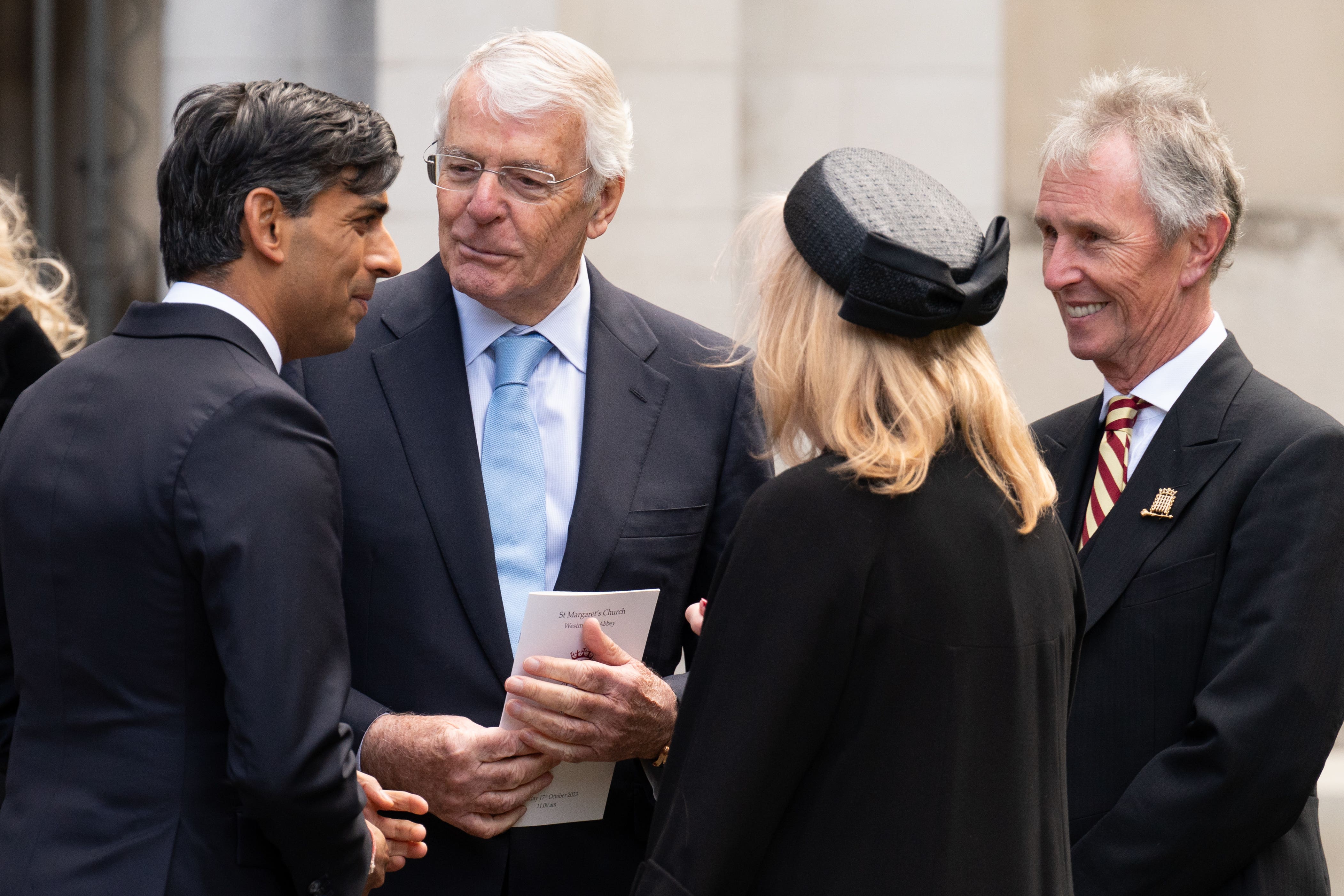 Senior politicians attended a thanksgiving service for former Tory chancellor Lord Lawson at St Margaret’s Church in Westminster (Stefan Rousseau/PA)