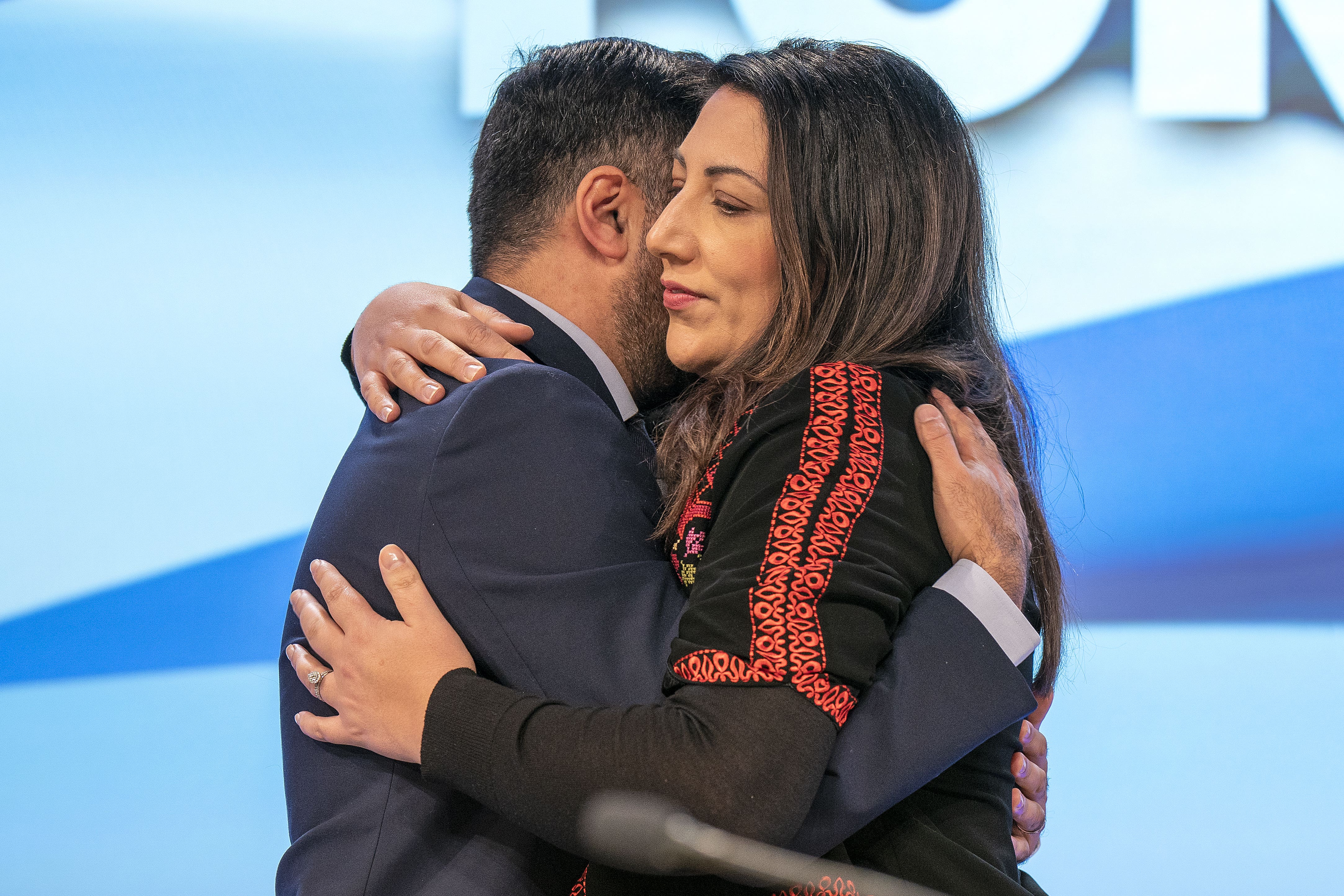 Scotland’s first minister Humza Yousaf and his wife Nadia El-Nakla