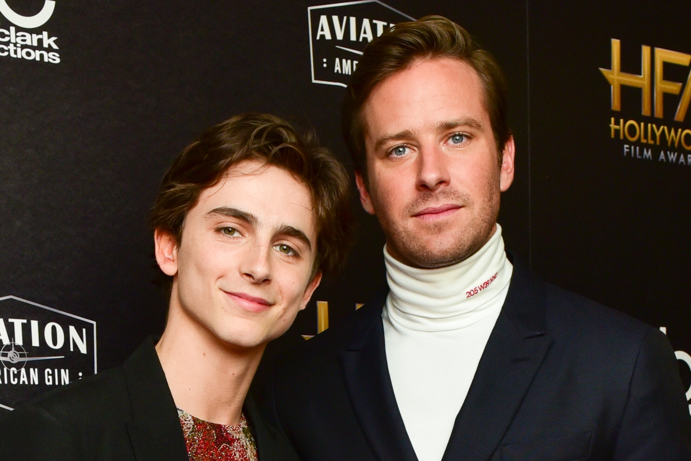 Timothée Chalamet (left) and Armie Hammer in 2018