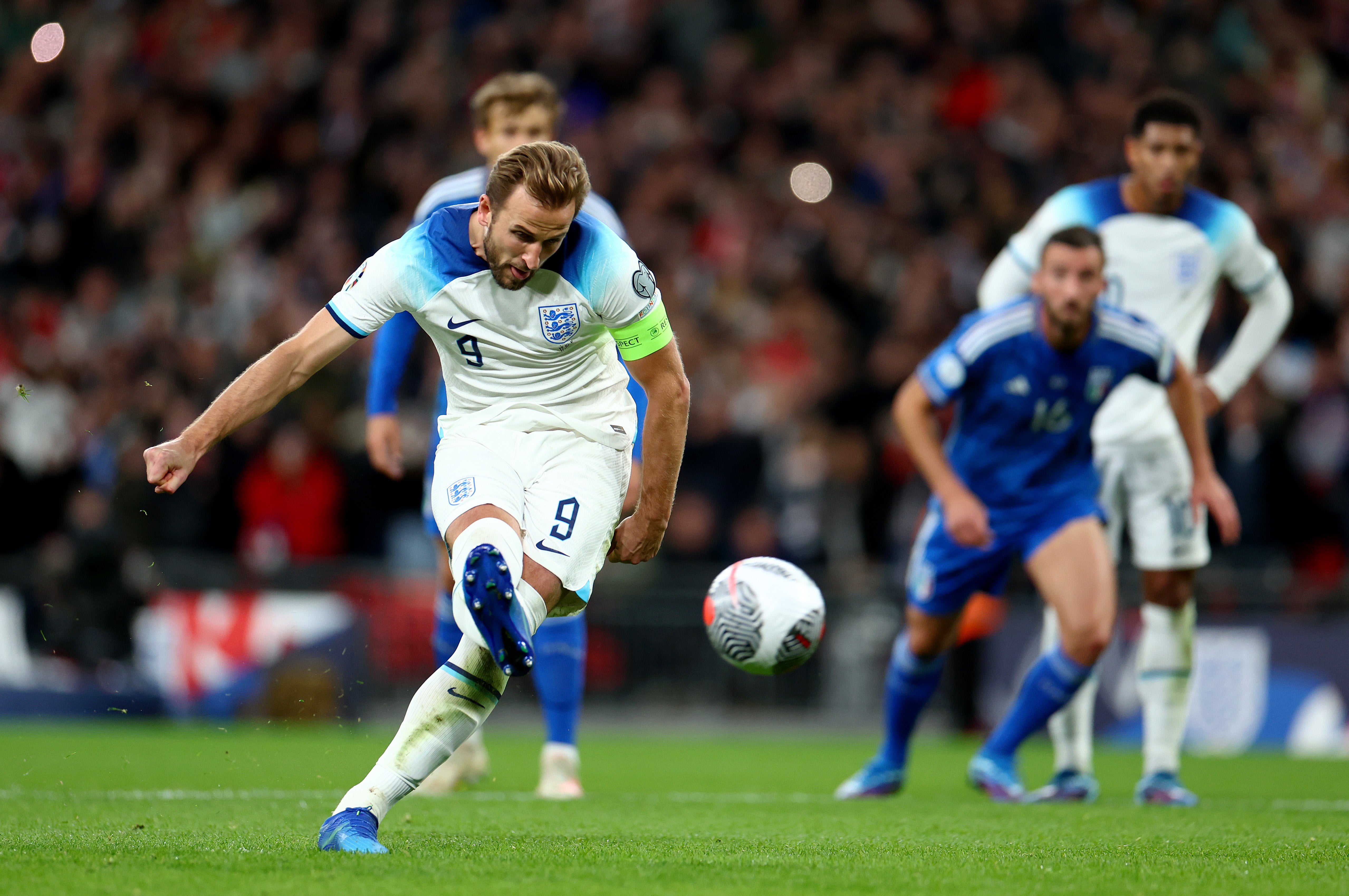 Kane reached 60 England goals with his first from the spot