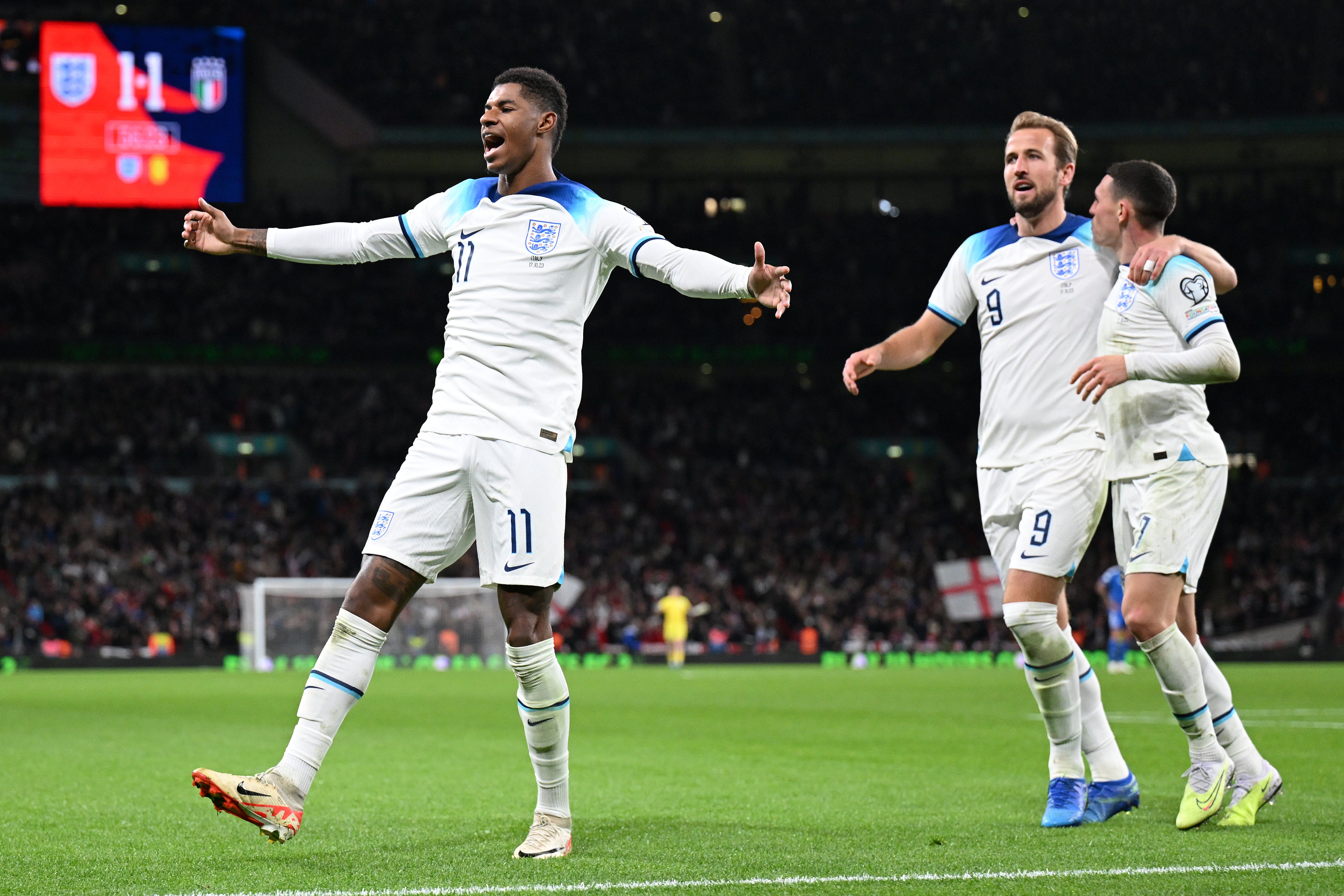 Rashford scored a brilliant goal on the break to put England ahead