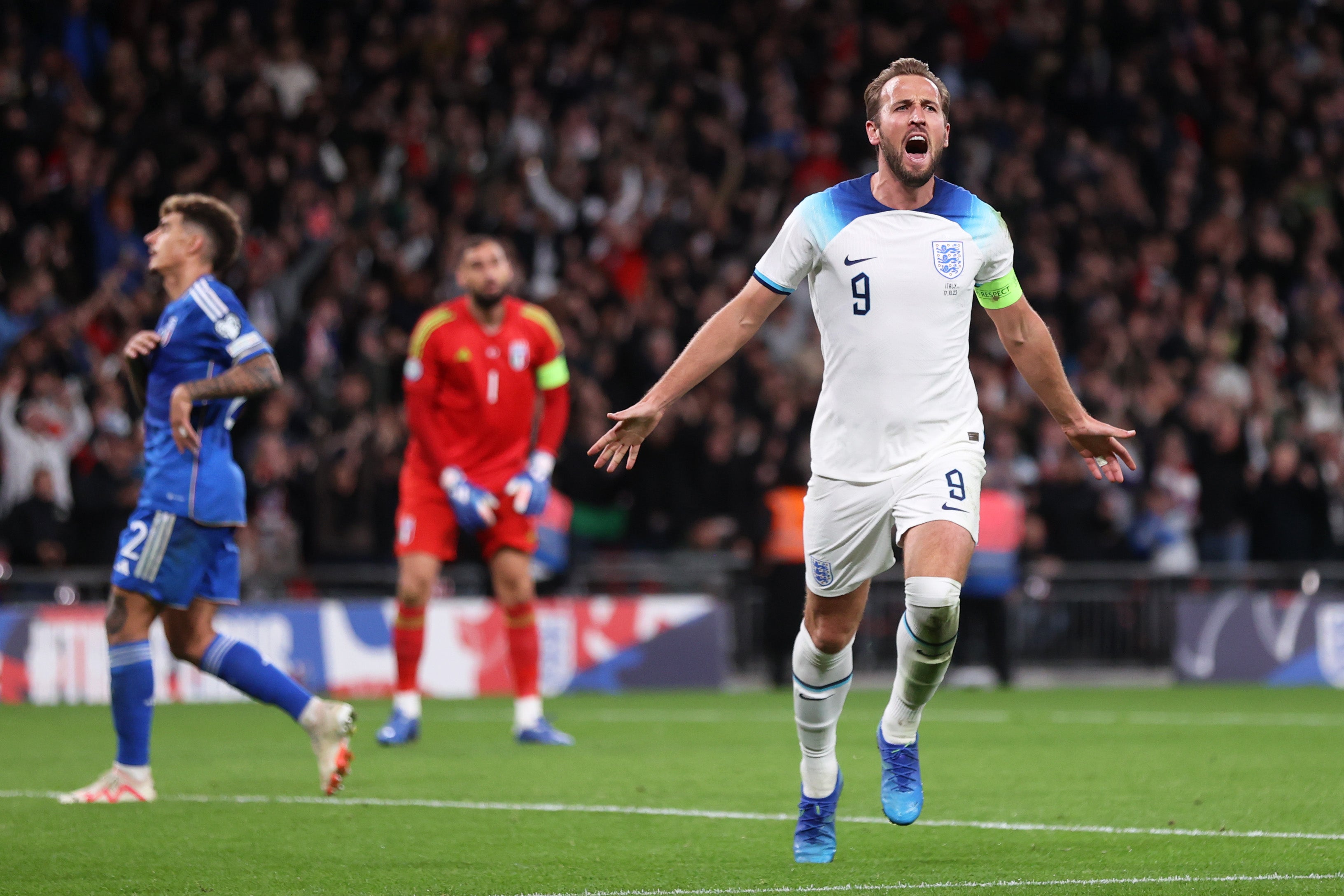 Kane scored a double as England cruised through