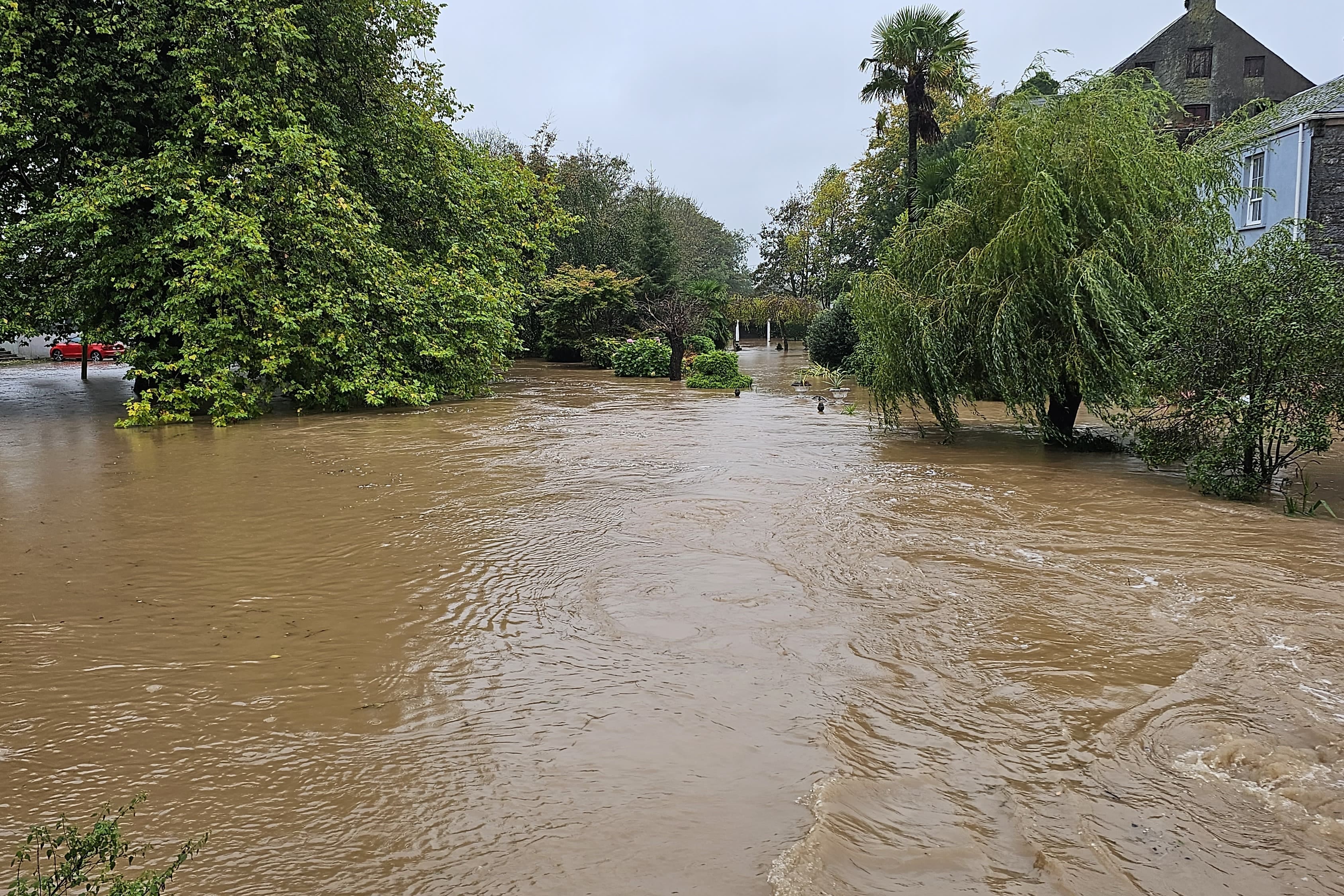 Handout photo used with permission of Damien Rytel showing flooding in Midleton, Co Cork caused by Storm Babet (Damien Rytel/PA)