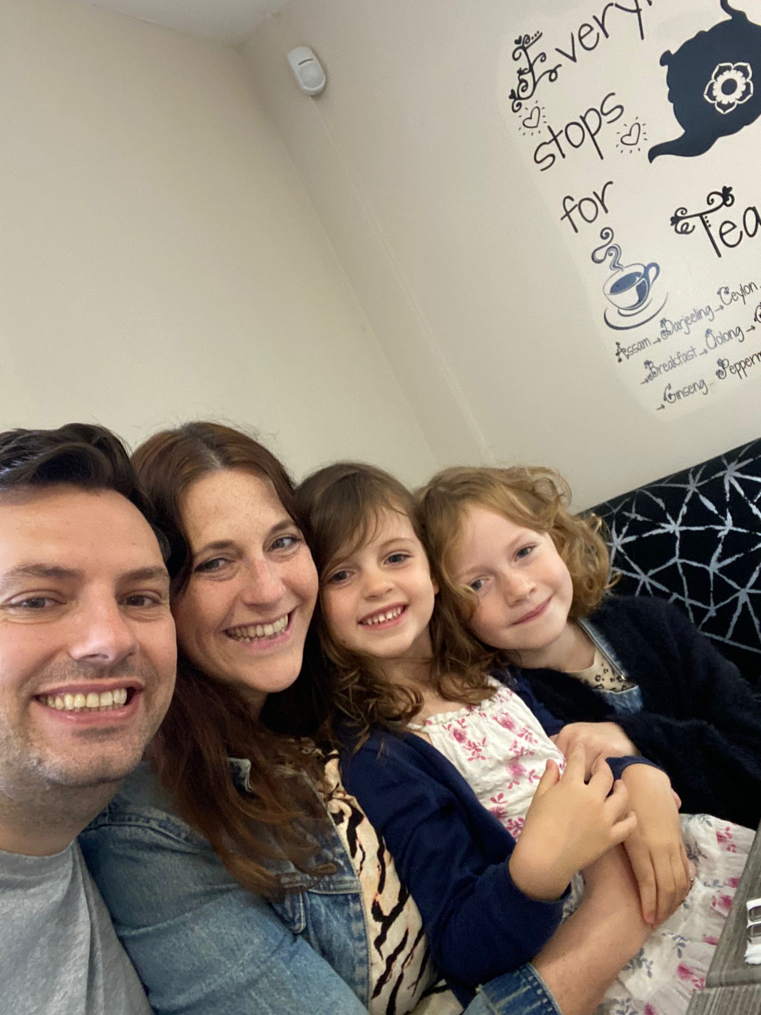 Mrs Canning with her husband, Vince, and her daughters Marla and Erika