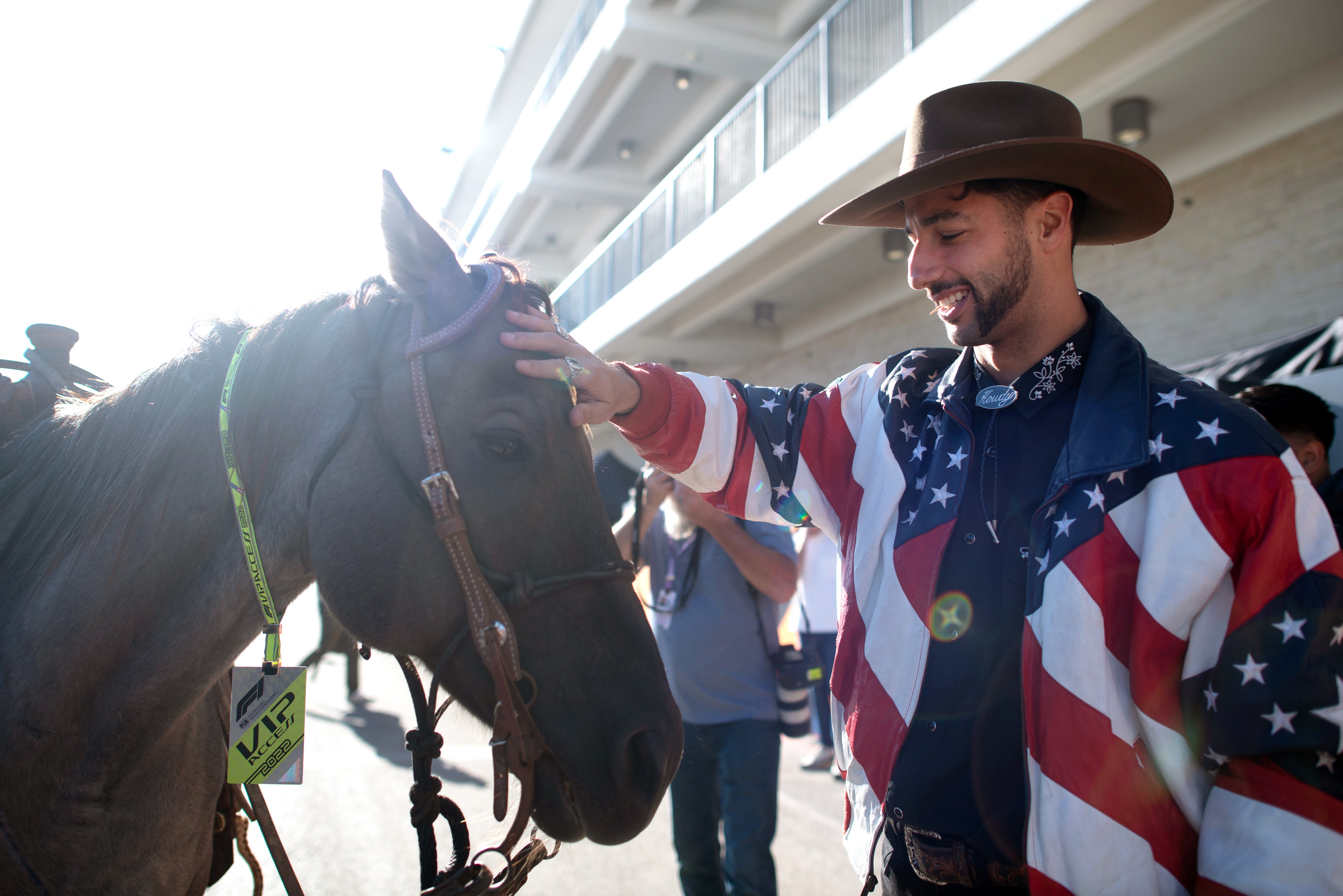 Daniel Ricciardo arrived at the circuit in Austin last year on horseback