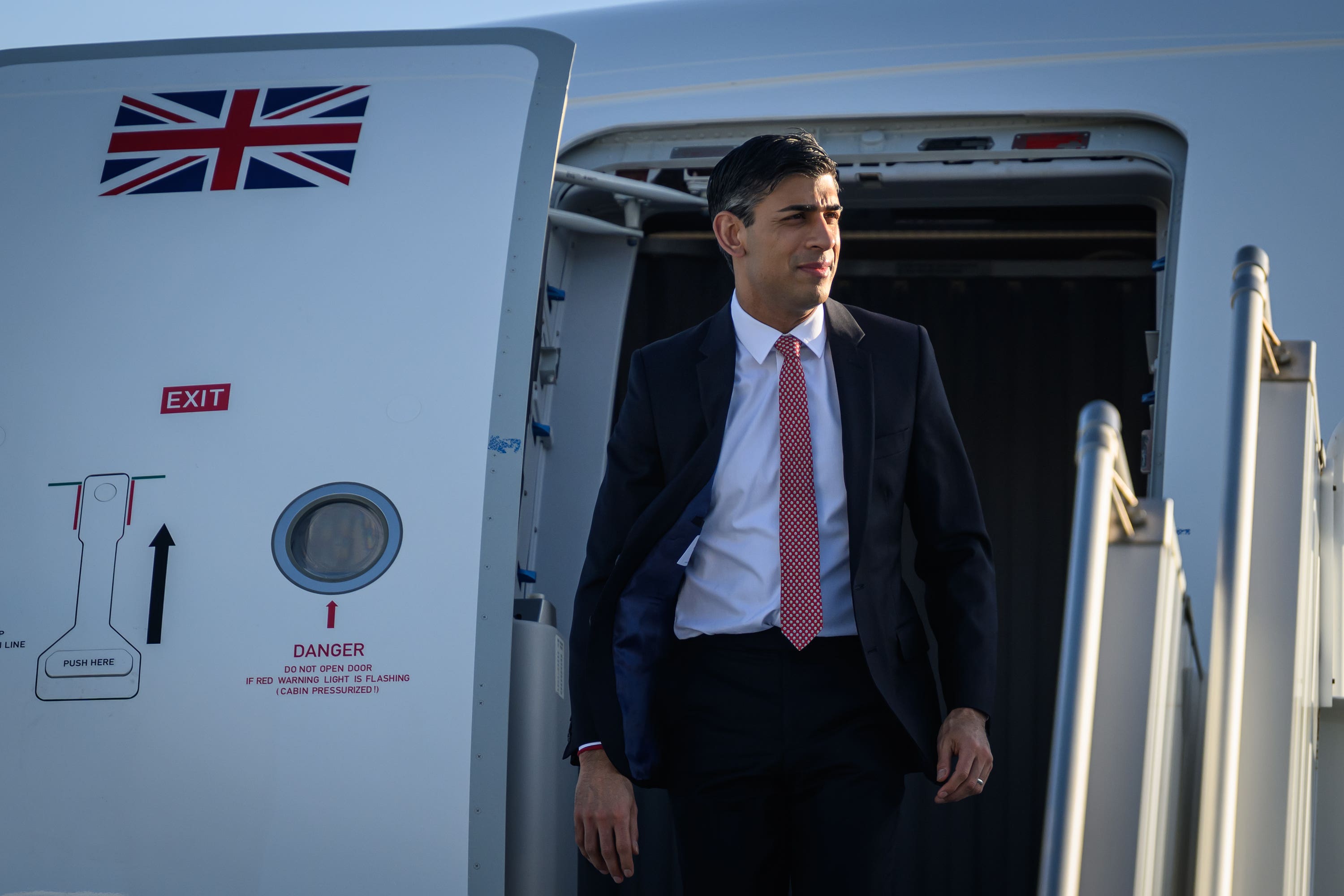 Prime Minister Rishi Sunak has arrived in Saudi Arabia as part of his Middle East tour (Leon Neal/PA)