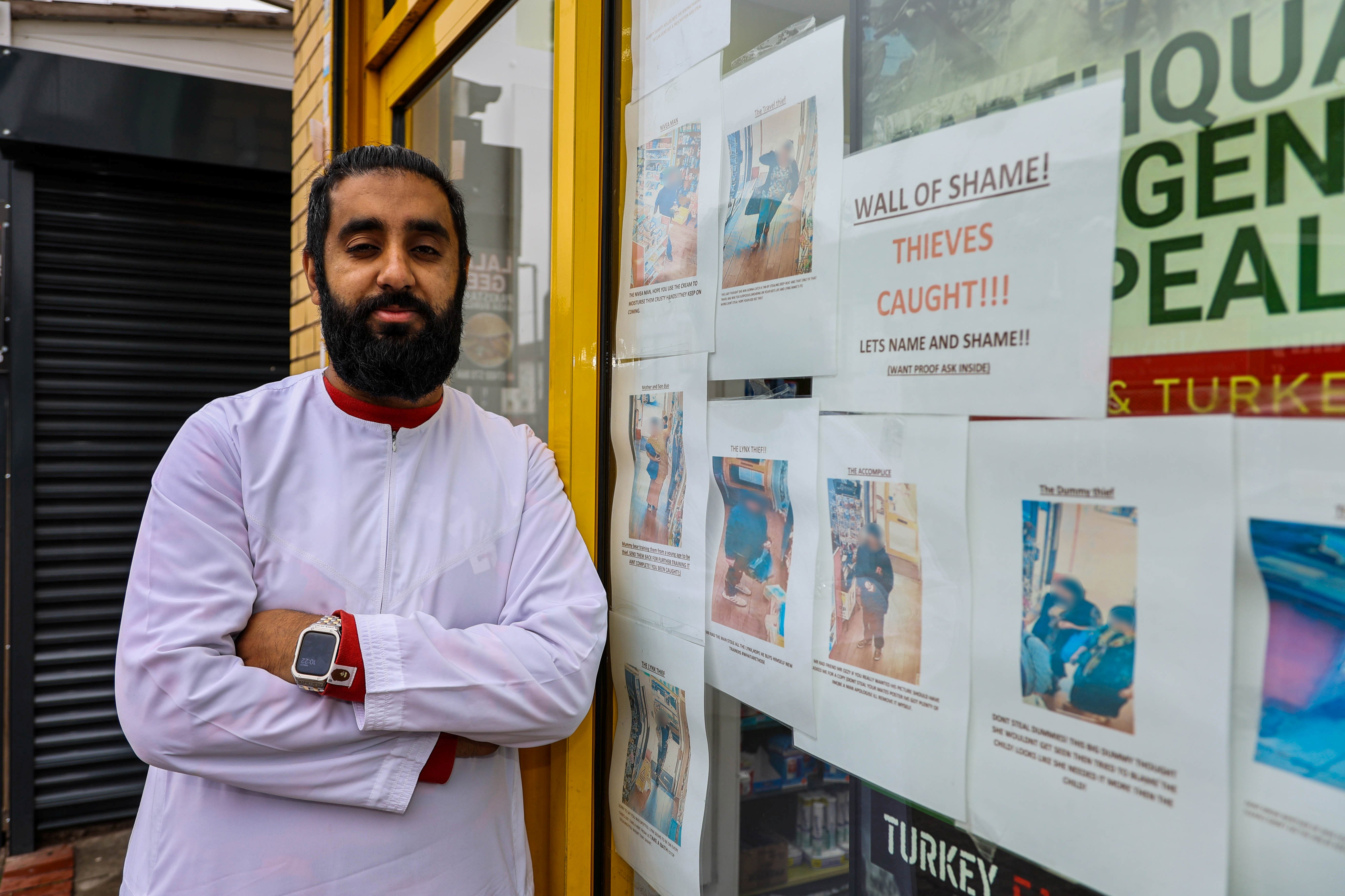 Whasuf Farooq set up a ‘wall of shame’ in a bid stop stop shoplifters at his pharmacy