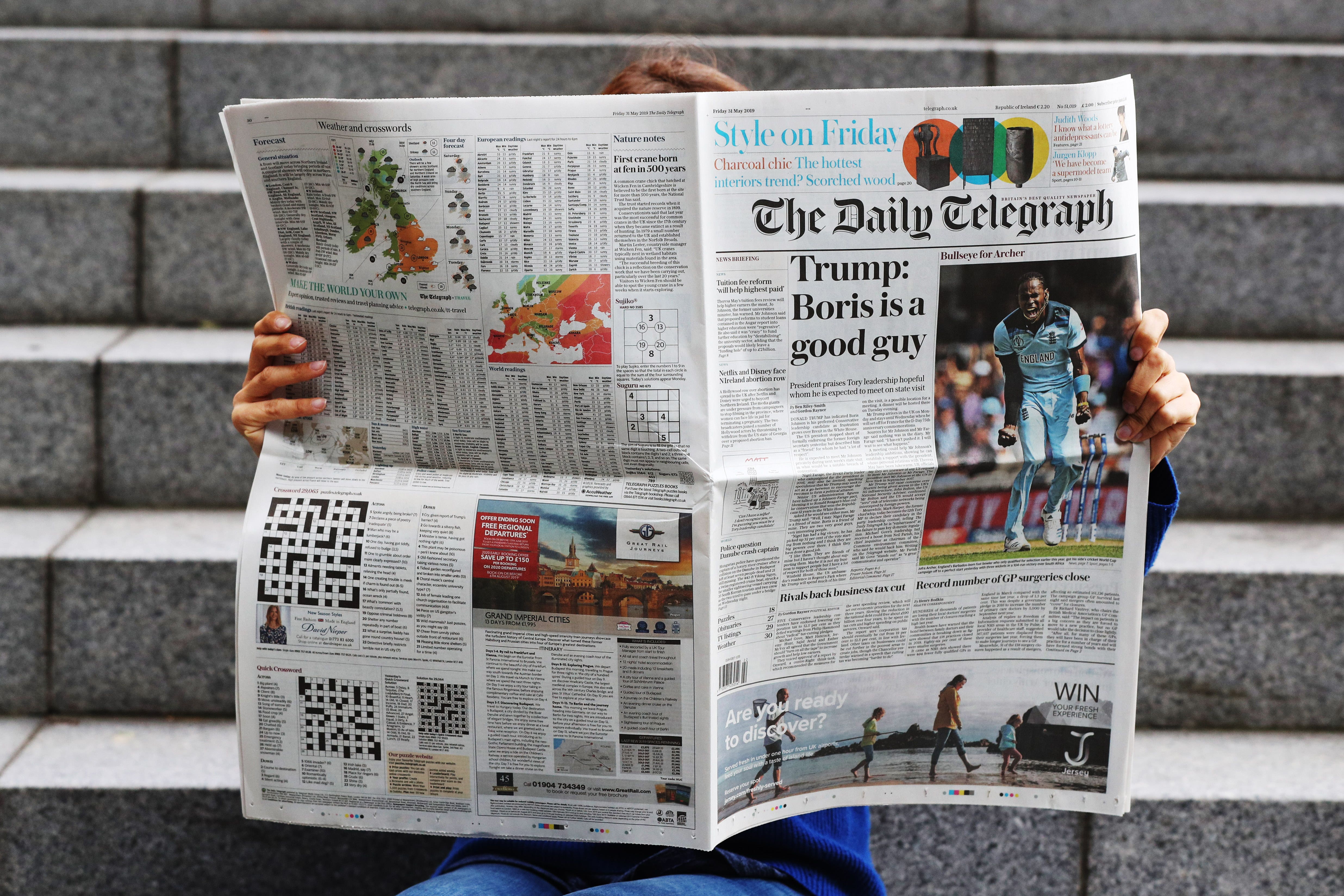 The sale process for the Telegraph Media Group and Spectator Magazine has been launched (Jonathan Brady/PA)