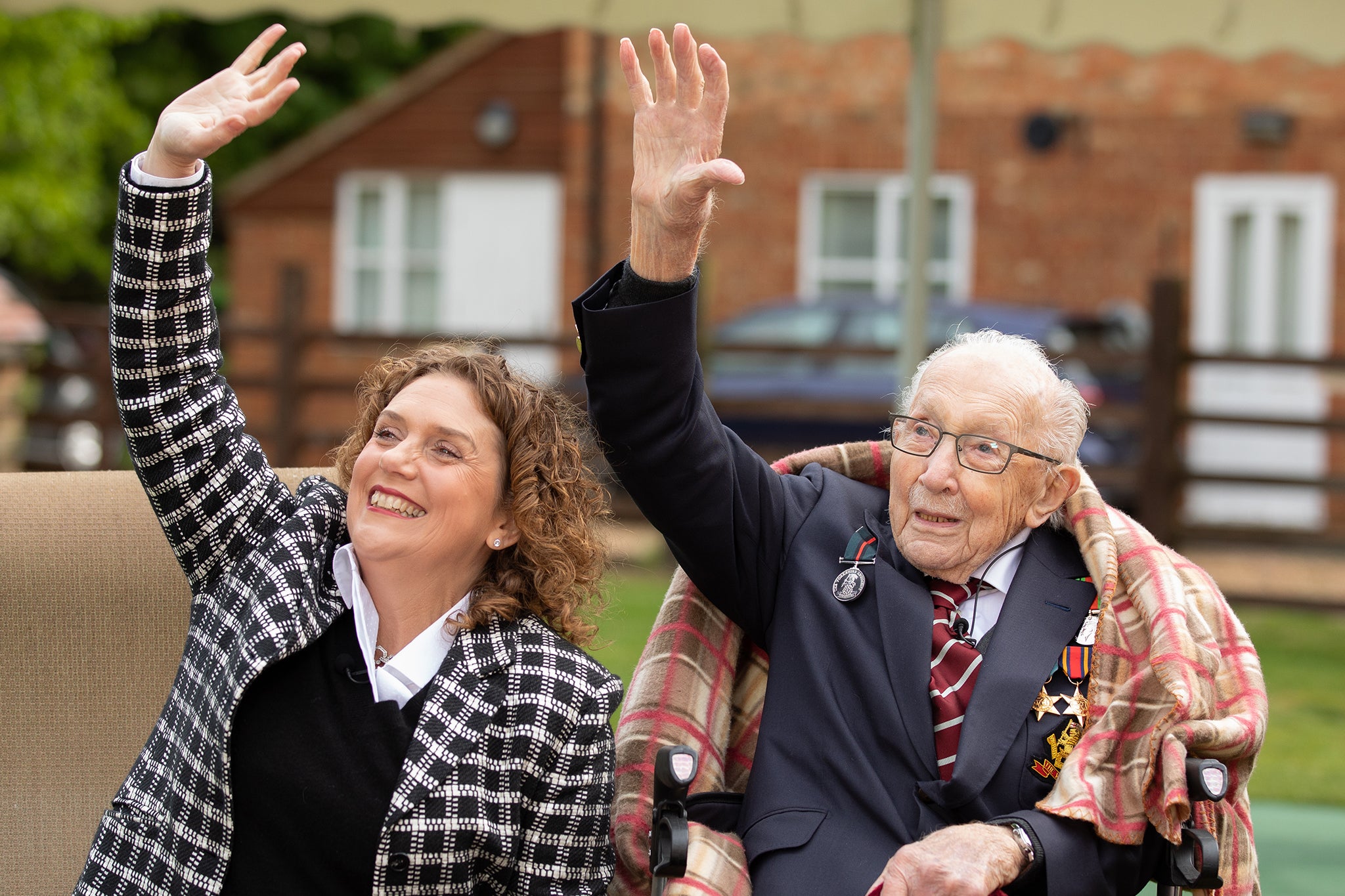 Captain Tom Moore, veteran and viral fundraiser, and his daughter Hannah Ingram-Moore