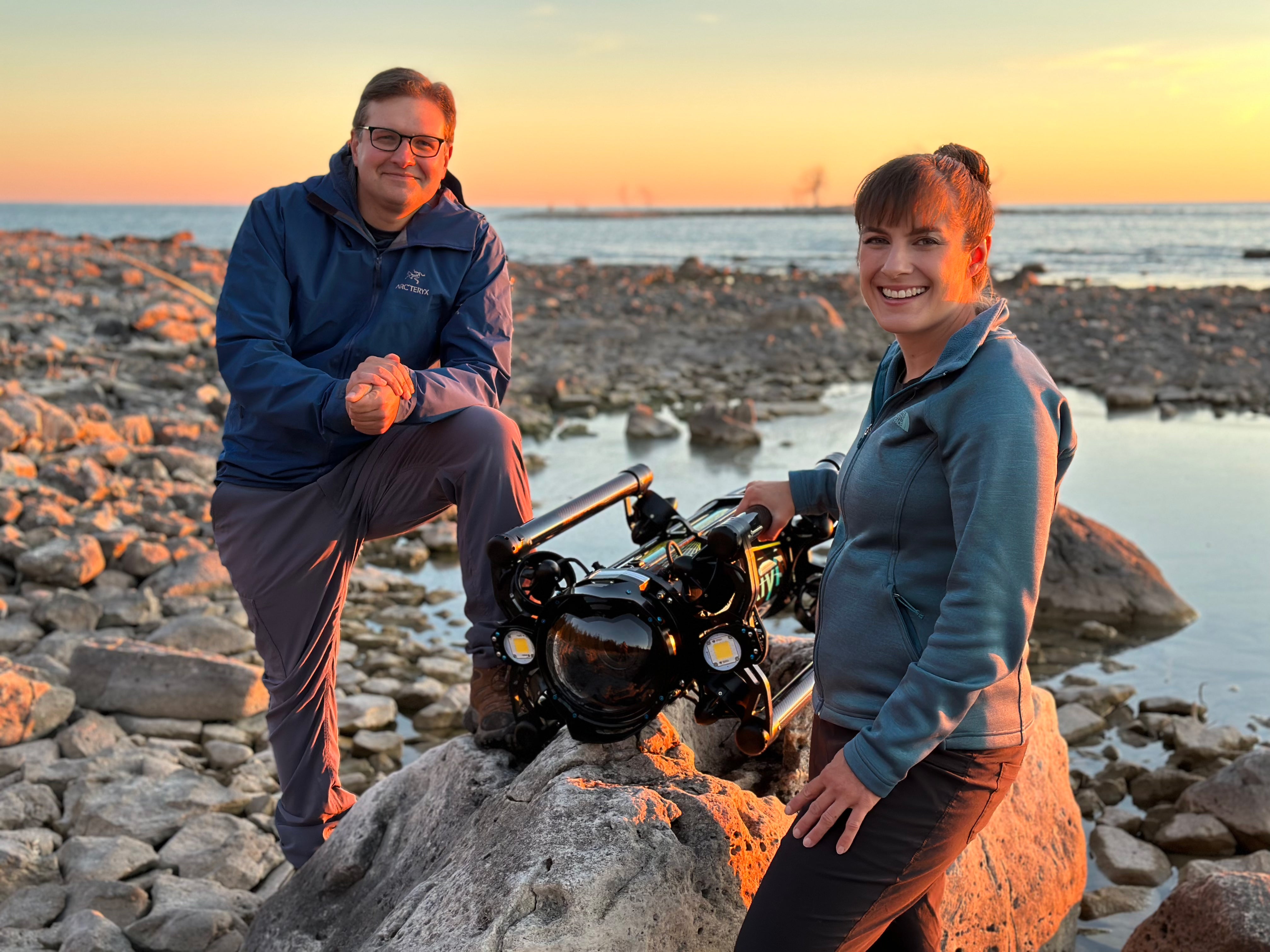 The couple were filming their documentary ‘All Too Clear’ when they discovered the shipwreck