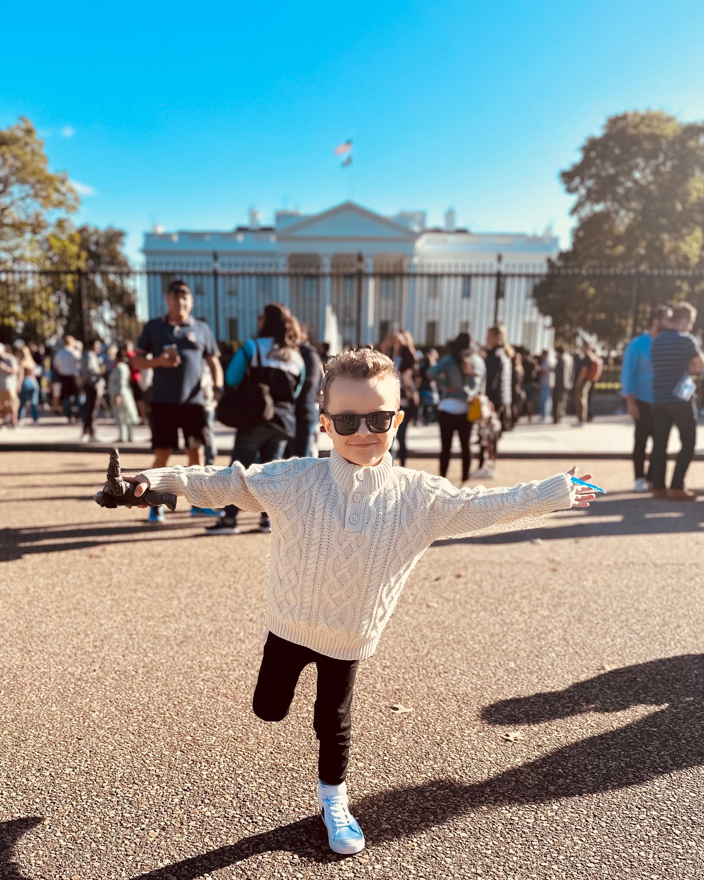 A doctor told Ms Ramsey about an experimental trial opening in October in Washington DC, so the entire family flew out in September