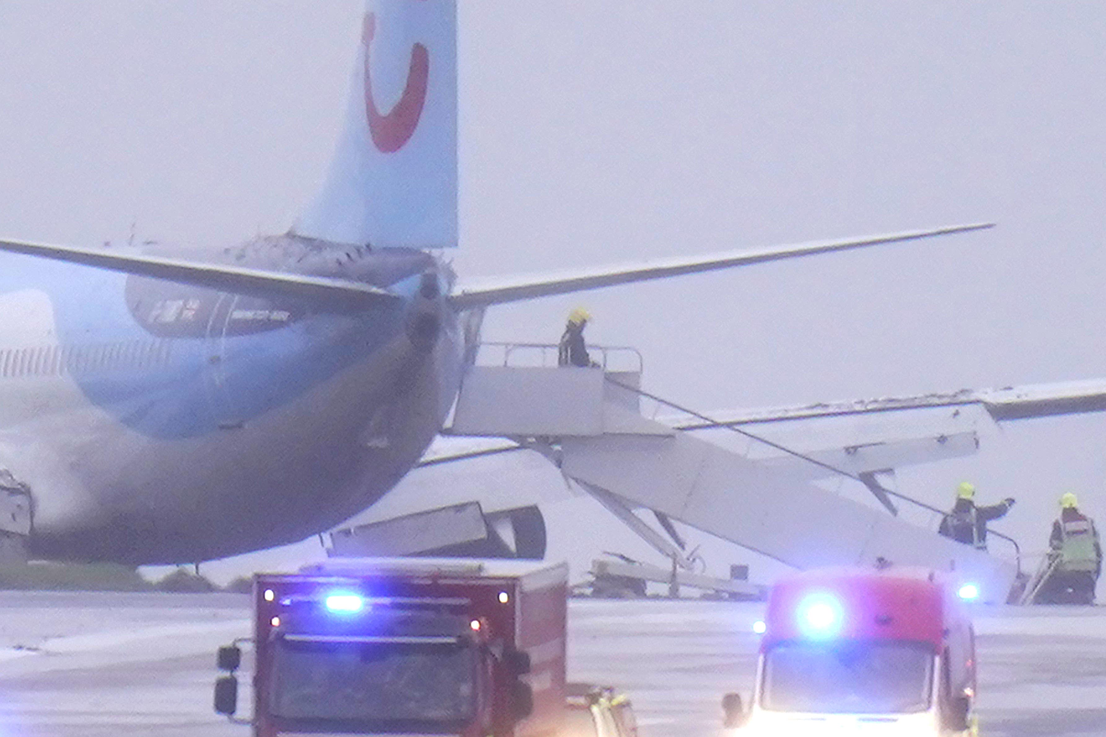 Third person dies and plane skids off runway as Storm Babet batters UK