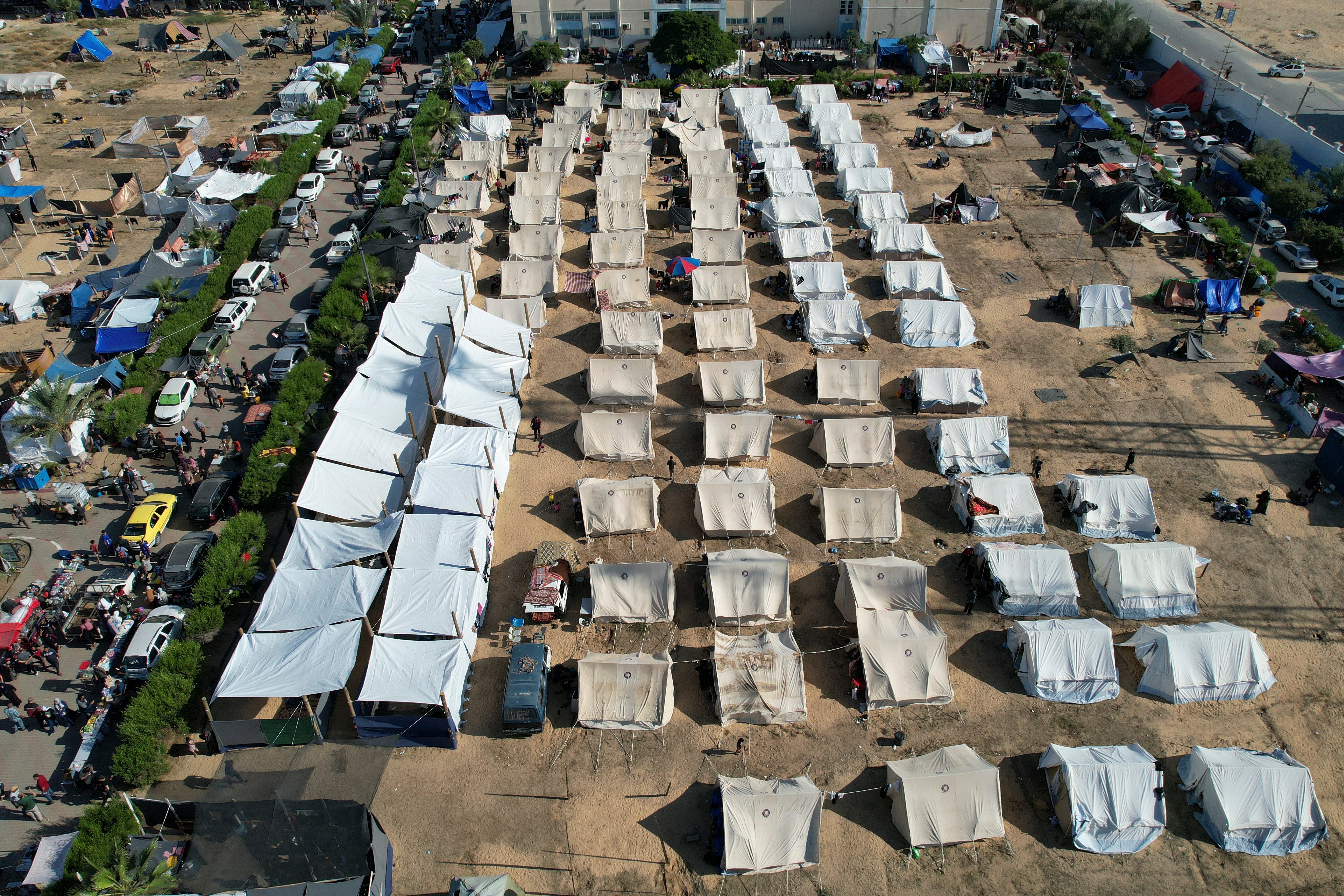 Israel Palestinians Gaza Tent Camp