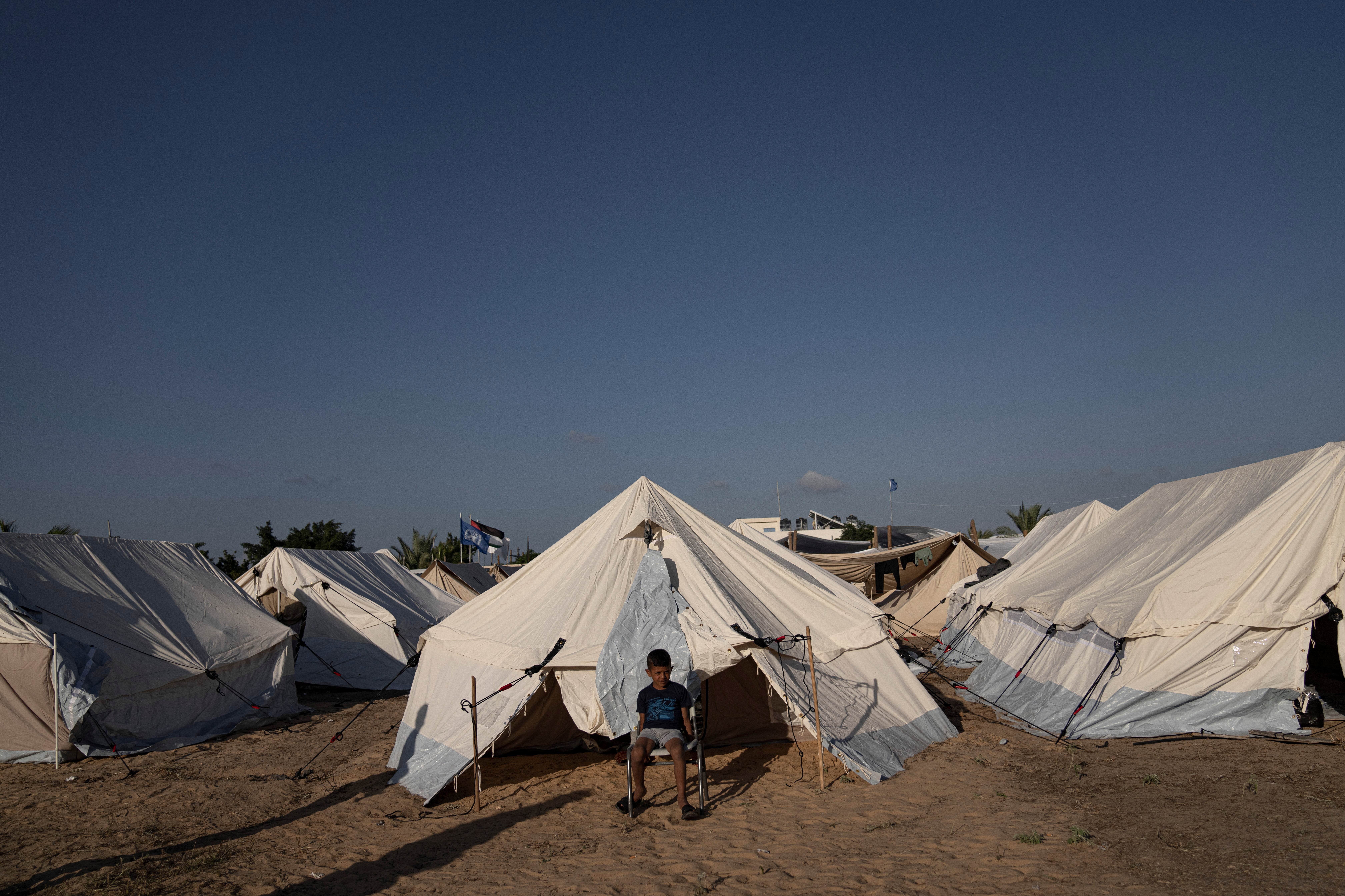 Israel Palestinians Gaza Tent Camp
