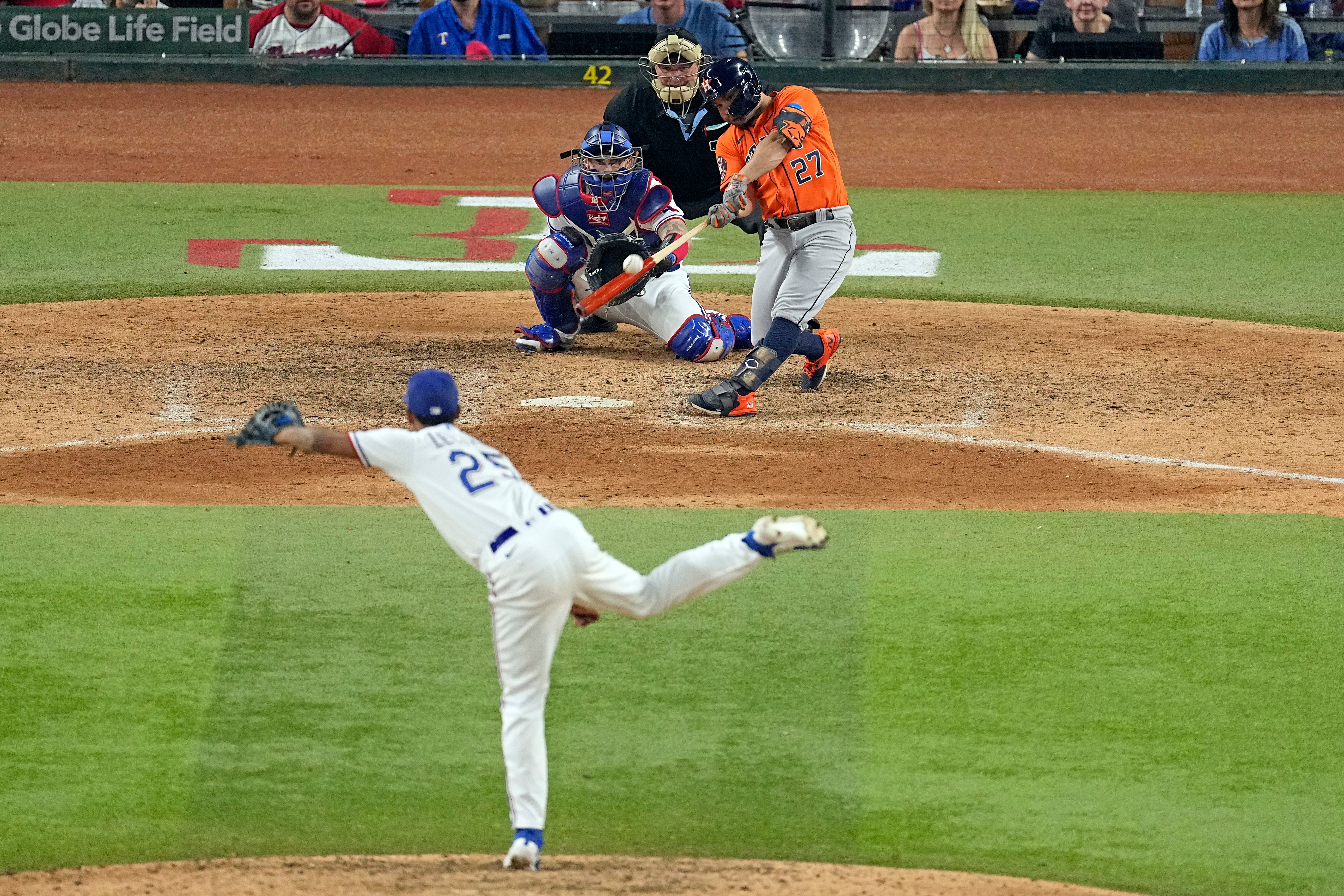 APTOPIX ALCS Astros Rangers Baseball