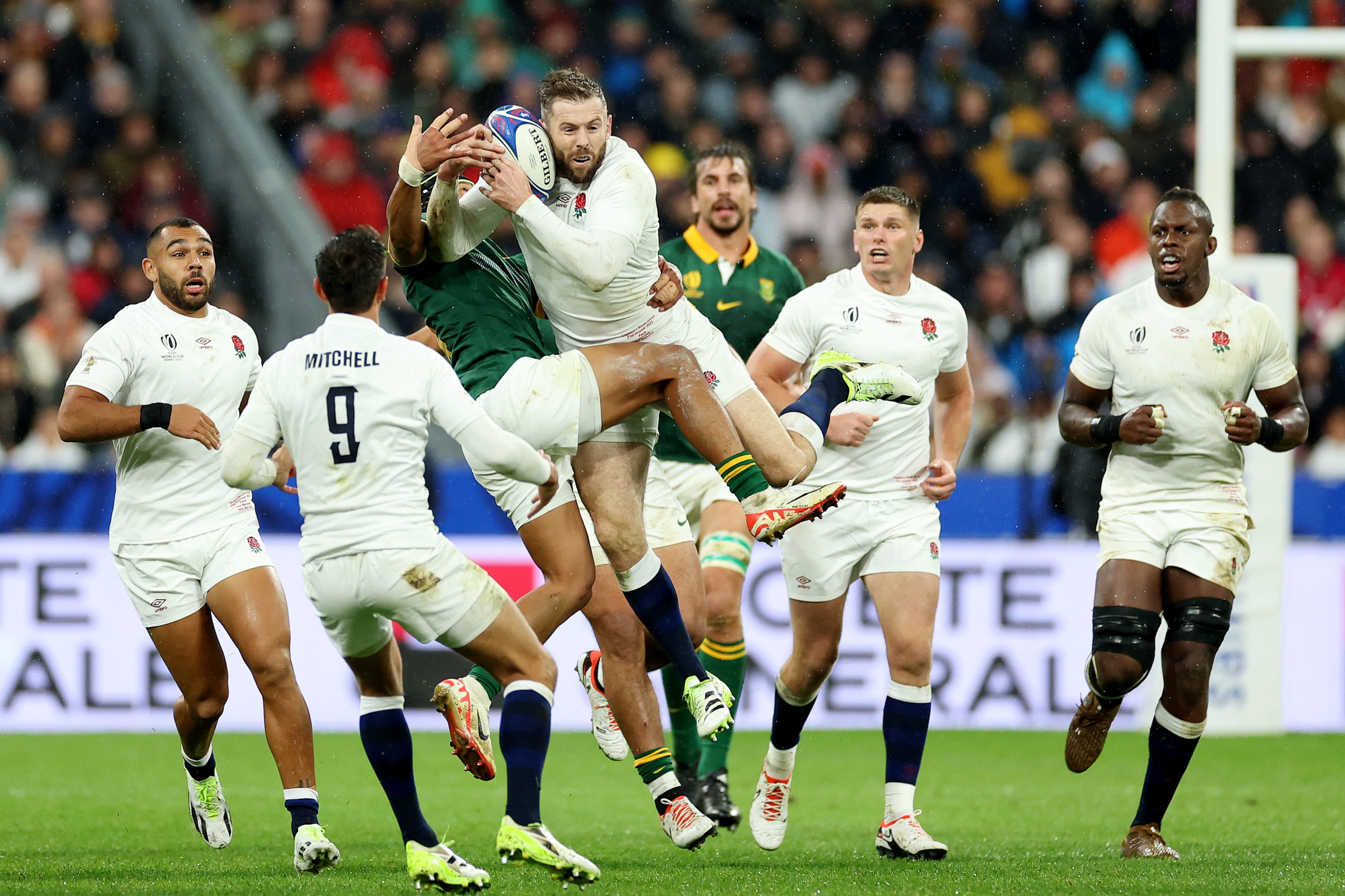 England dominated the aerial contest to threaten a semi-final shock