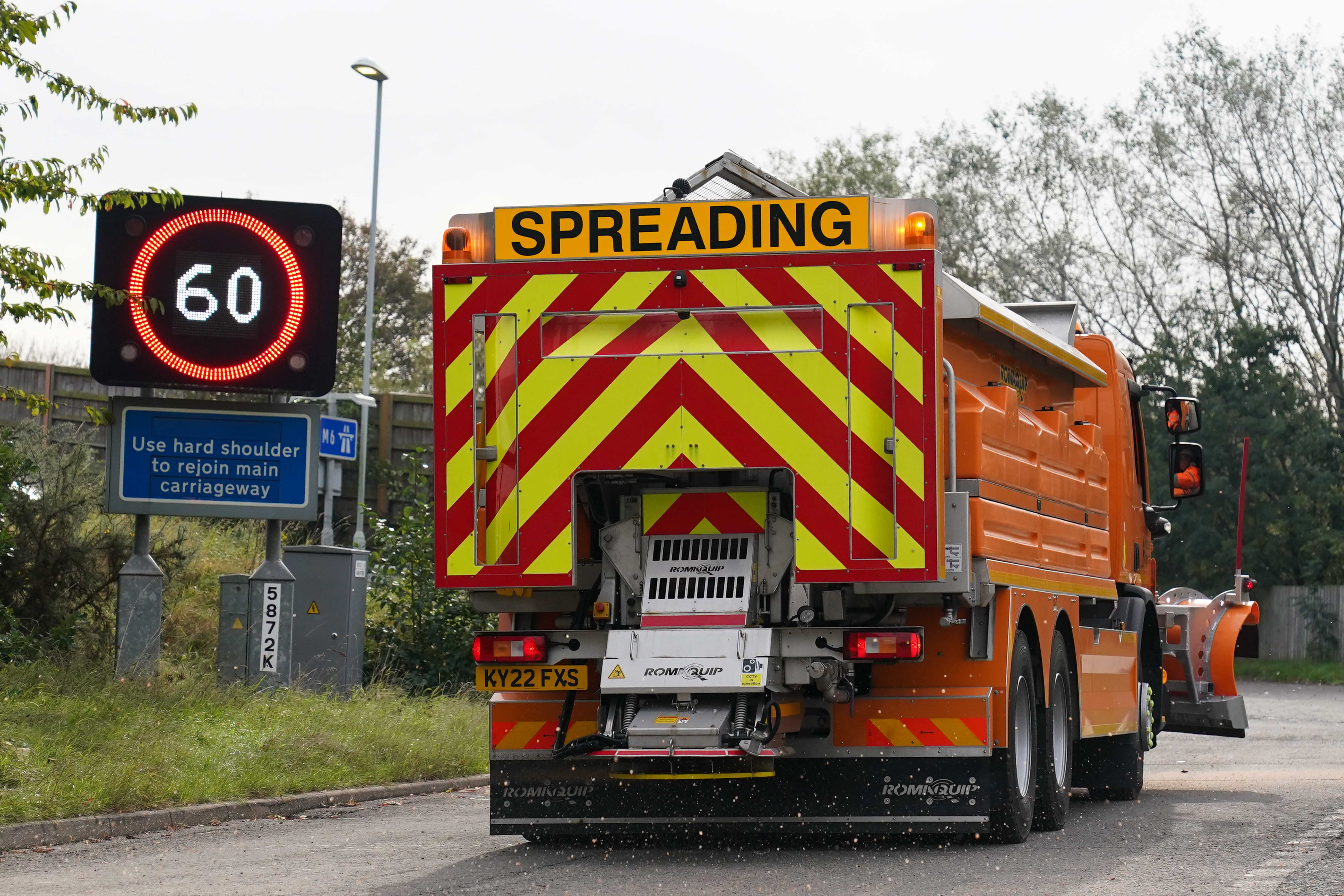 Roadside weather stations are being upgraded to enable better decisions on when to deploy gritters (Jacob King/PA)