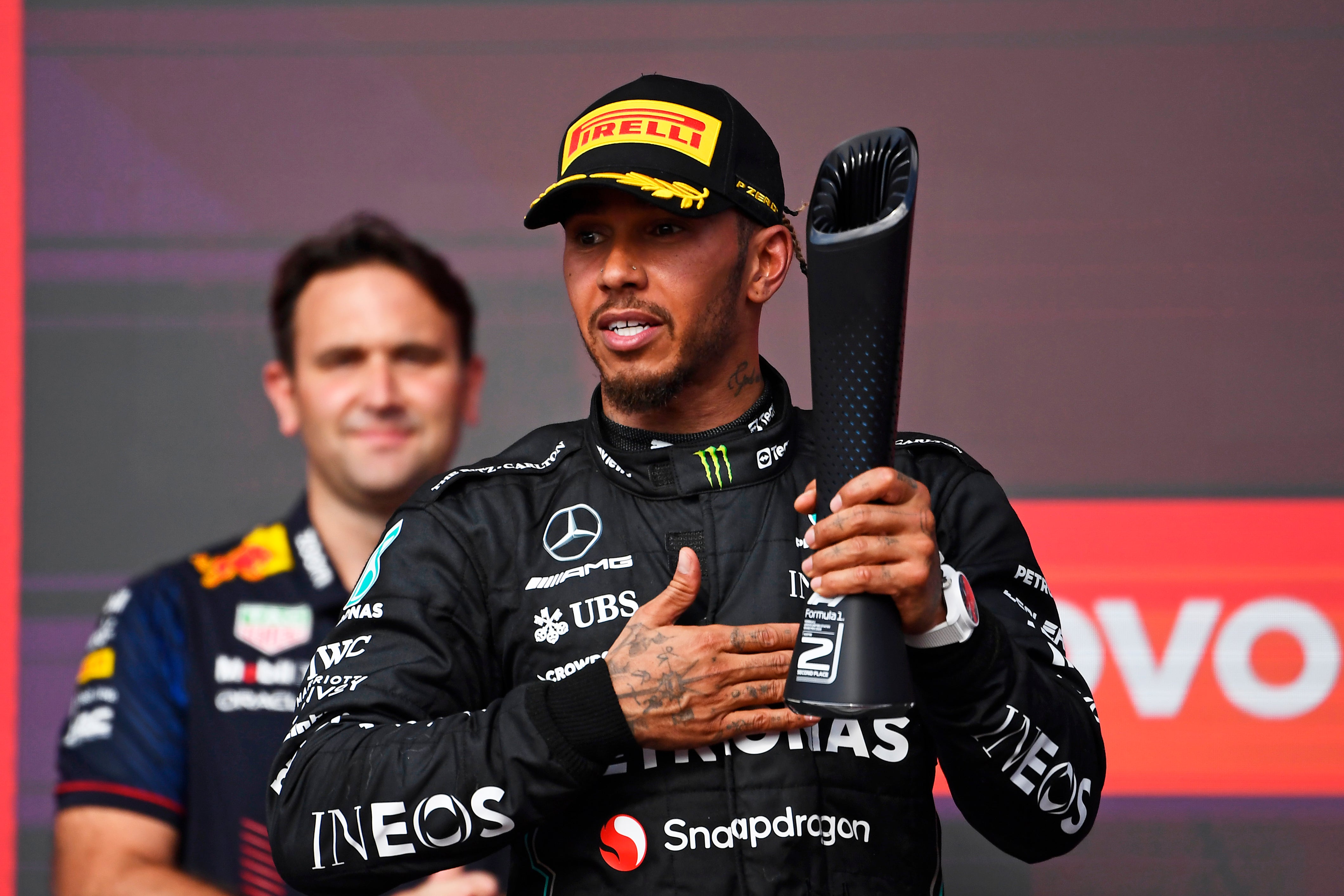 Hamilton finished the race in second but will now lose the 18 points earned