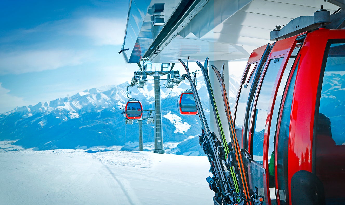 A state-of-the-art lift network ferries skiers to 233km of downhill runs