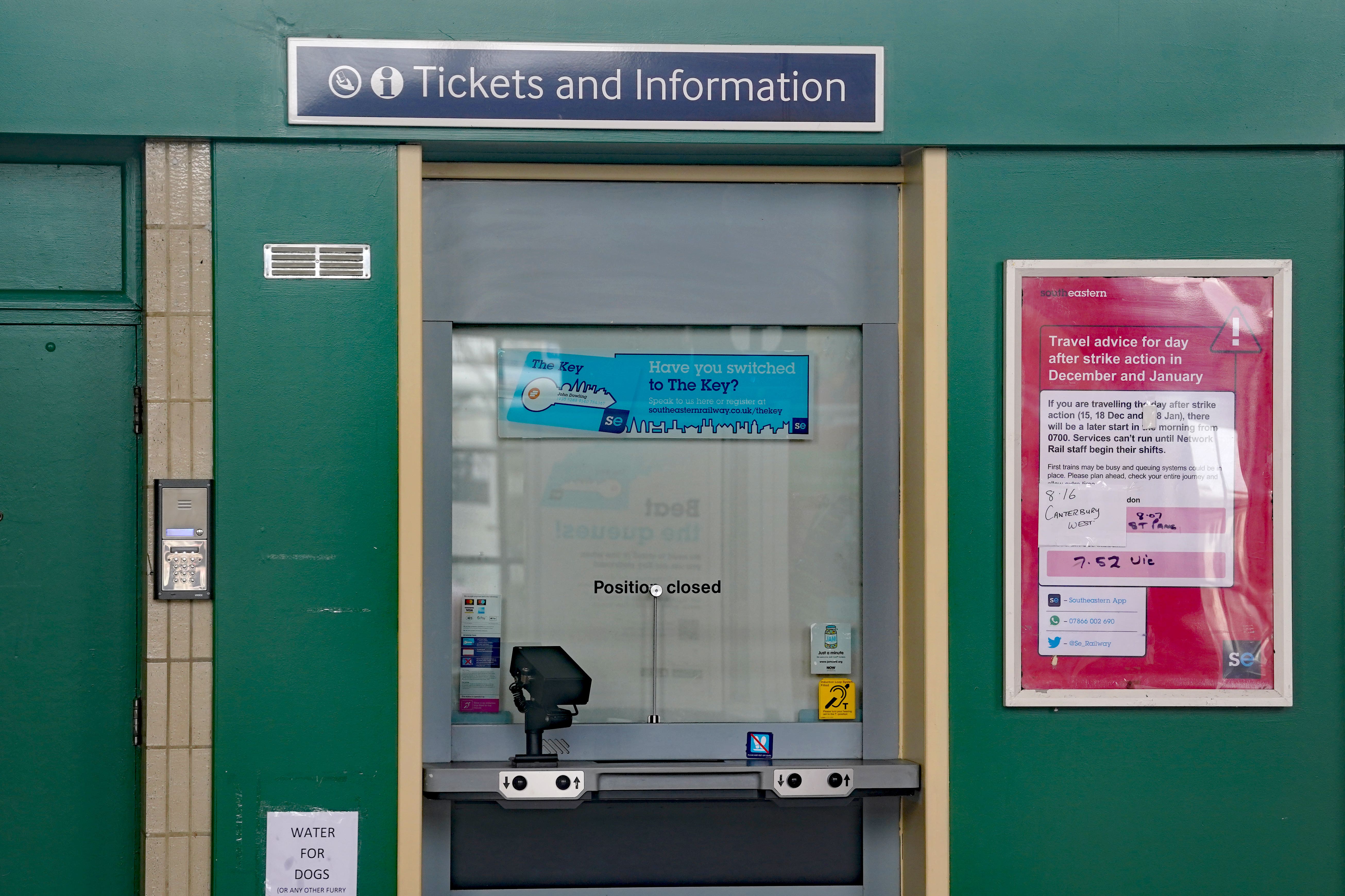 Transport Committee MPs have expressed concern about ticket office closure proposals (Gareth Fuller/PA)