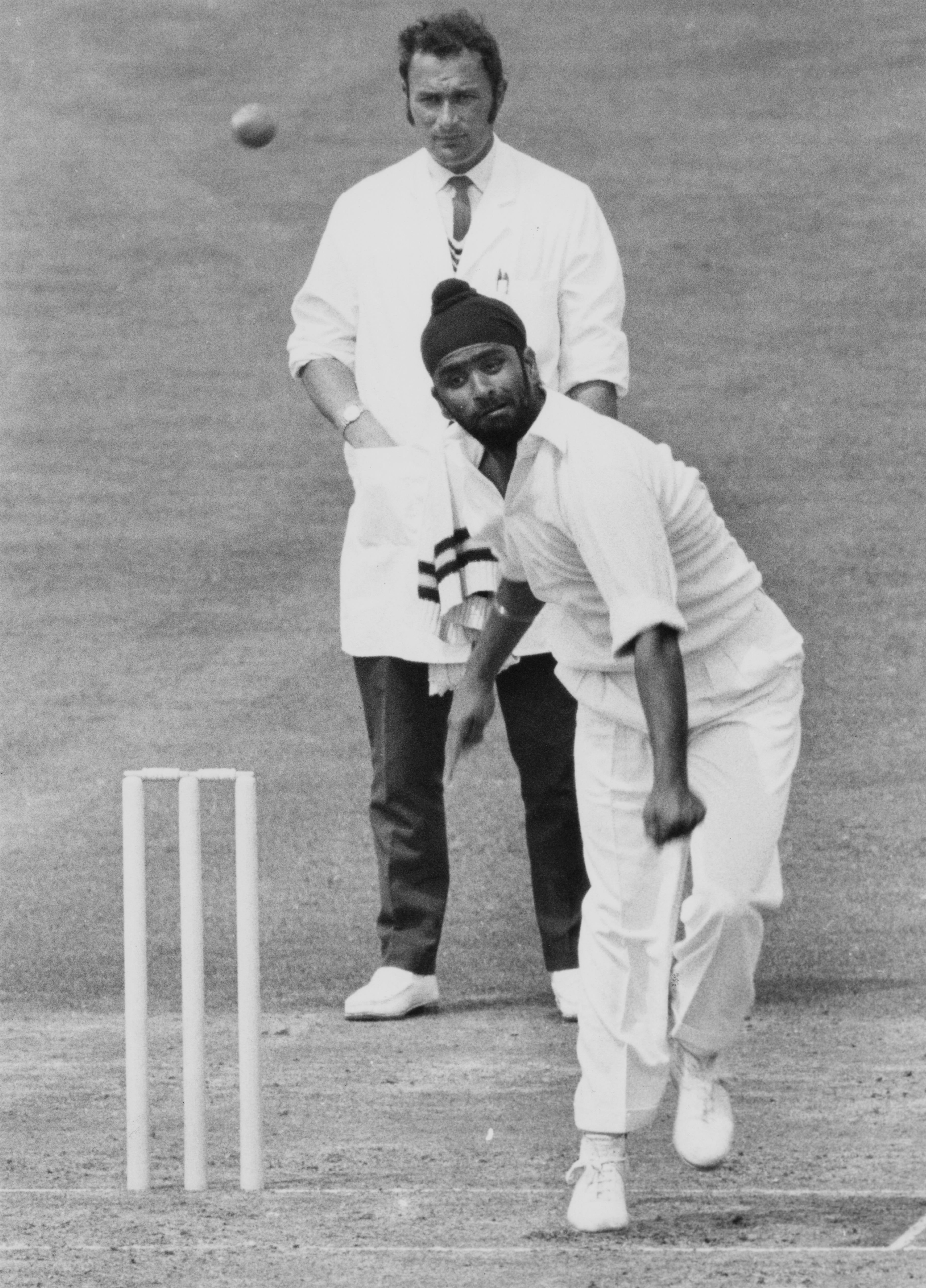 Bishan Singh Bedi in action on 2 August 1971