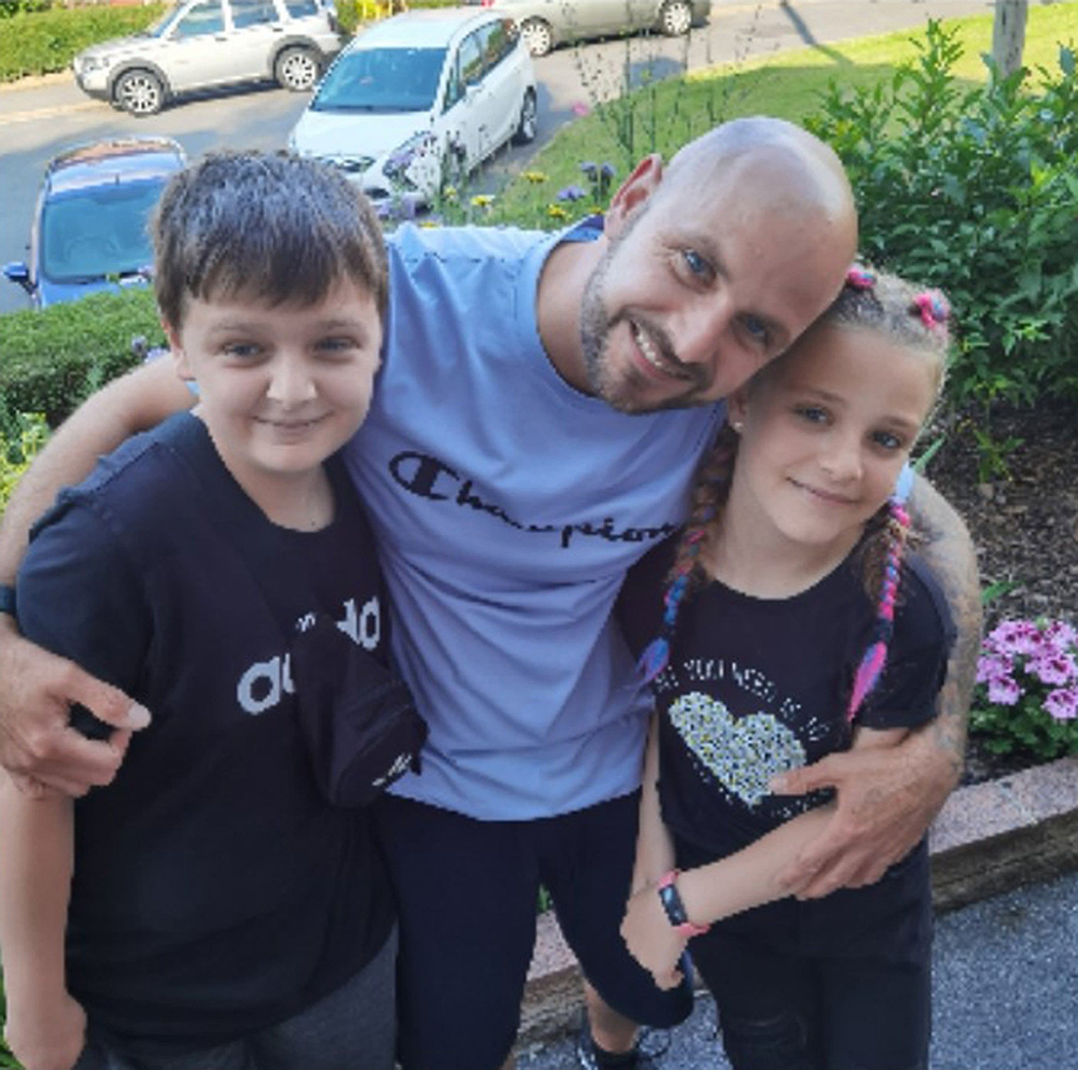 John Paul Bennett and Lacey Bennett with their father Jason