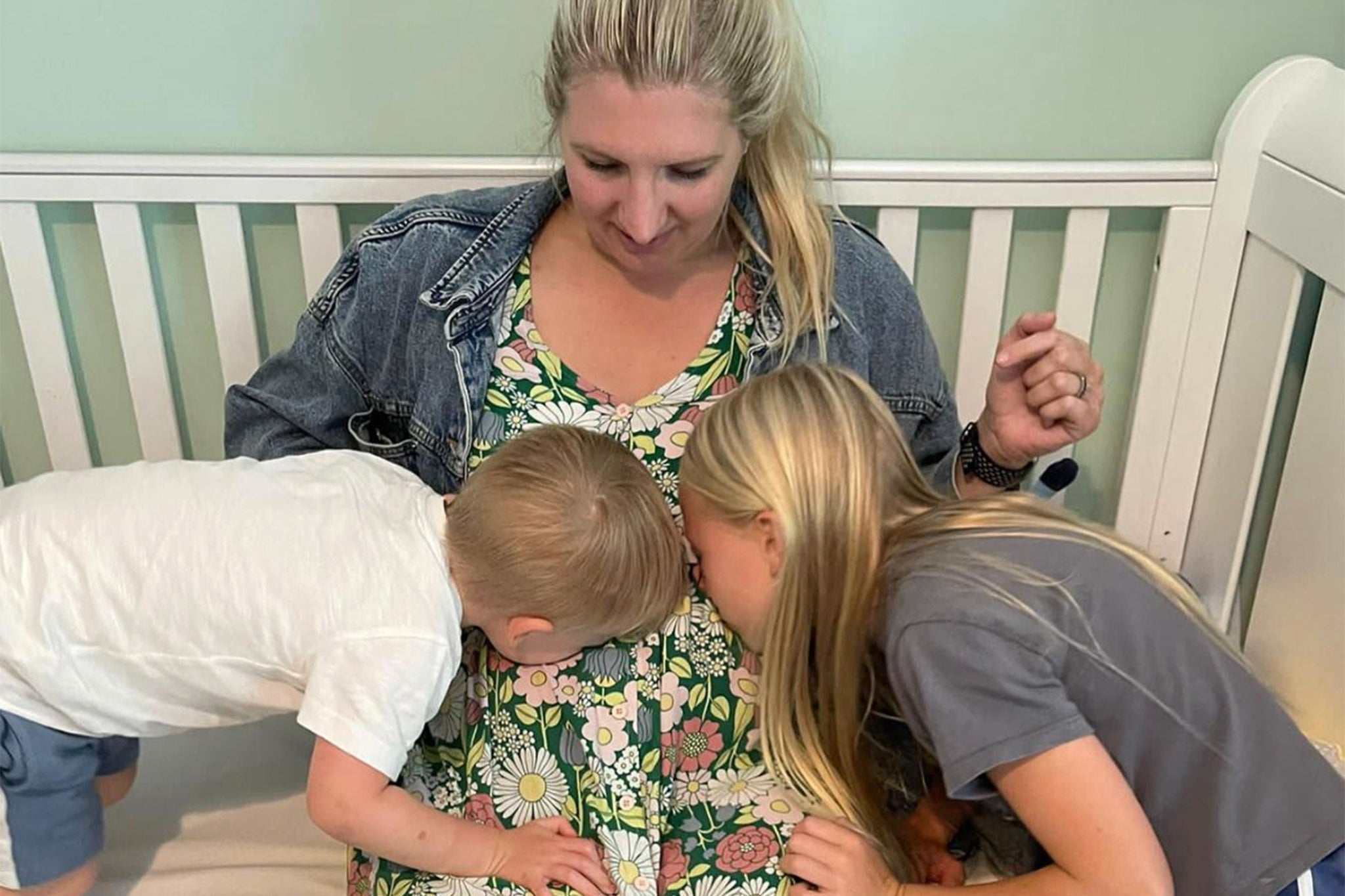 Rebecca Adlington with her two older children before her devastating loss