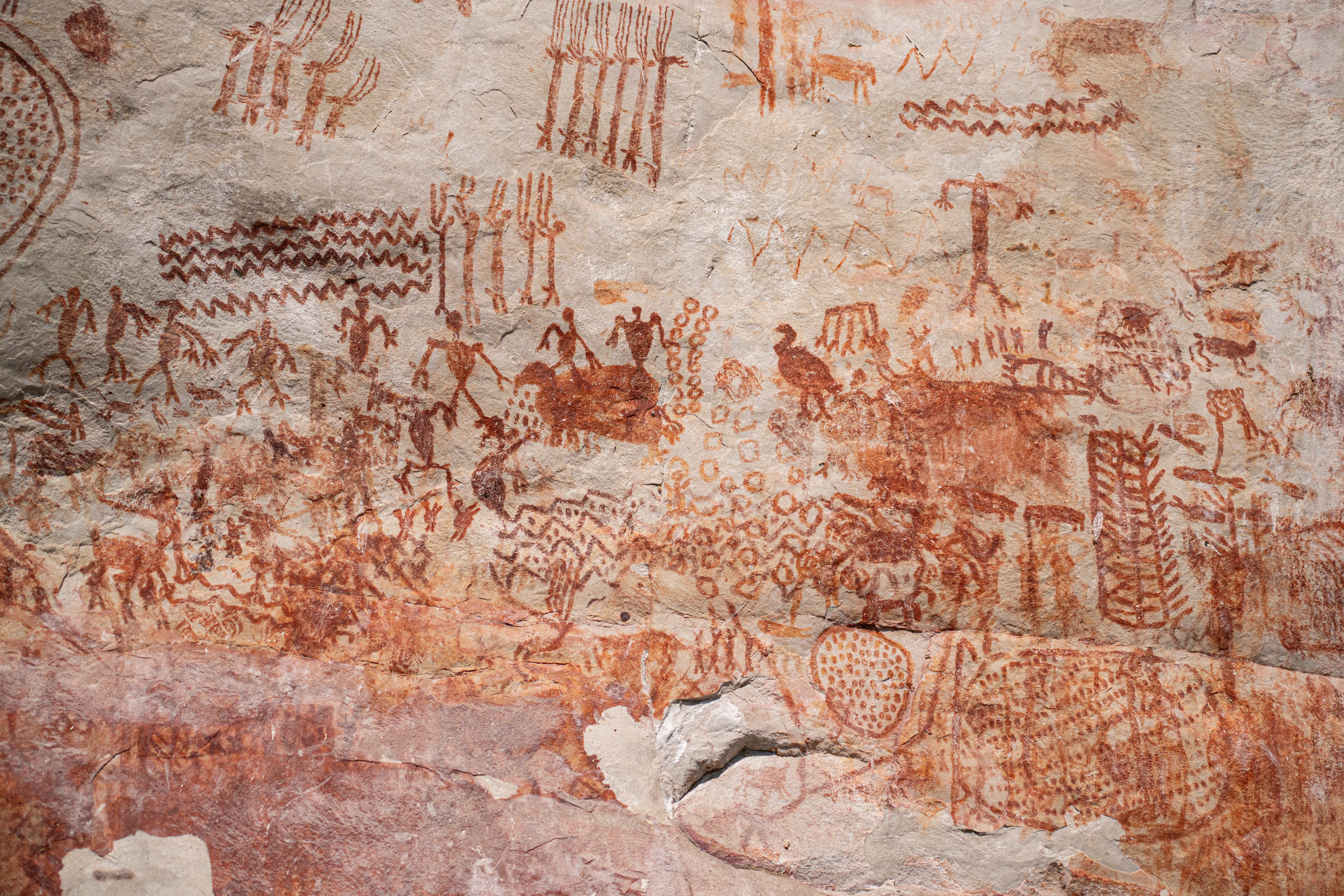 Rock paintings in Cerro Azul, Guaviare