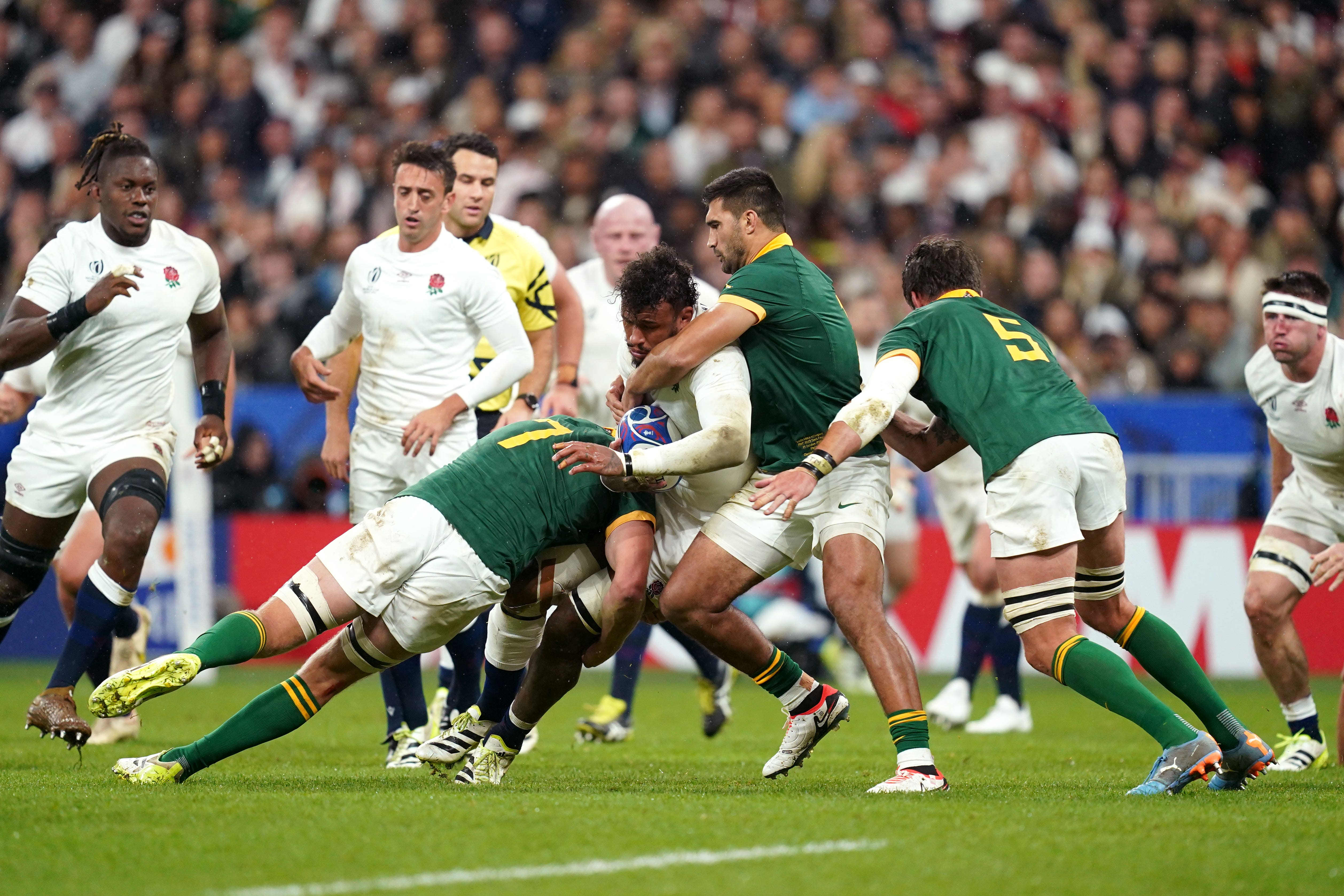 The Springboks were out-Bokked by a wet-weather masterclass from England (David Davies/PA)