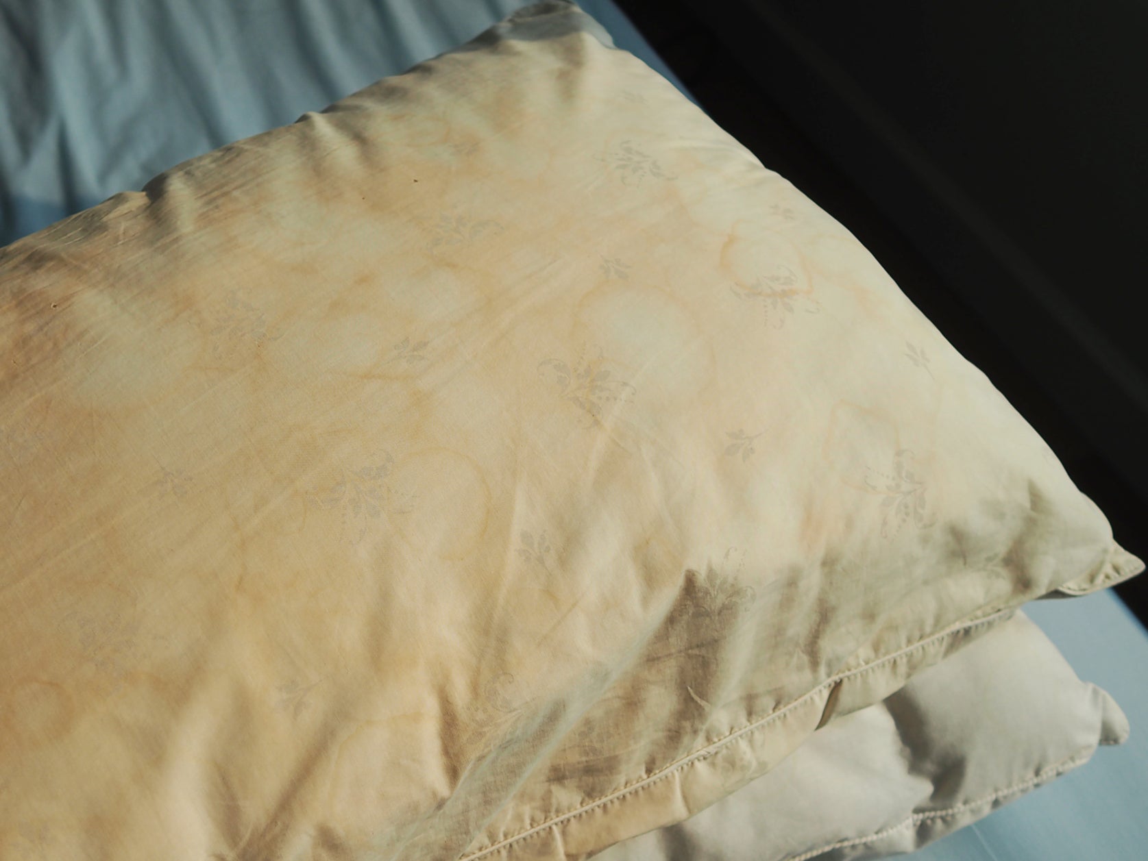If you notice your pillows are discoloured with excessive yellowing, it’s probably time to get new ones