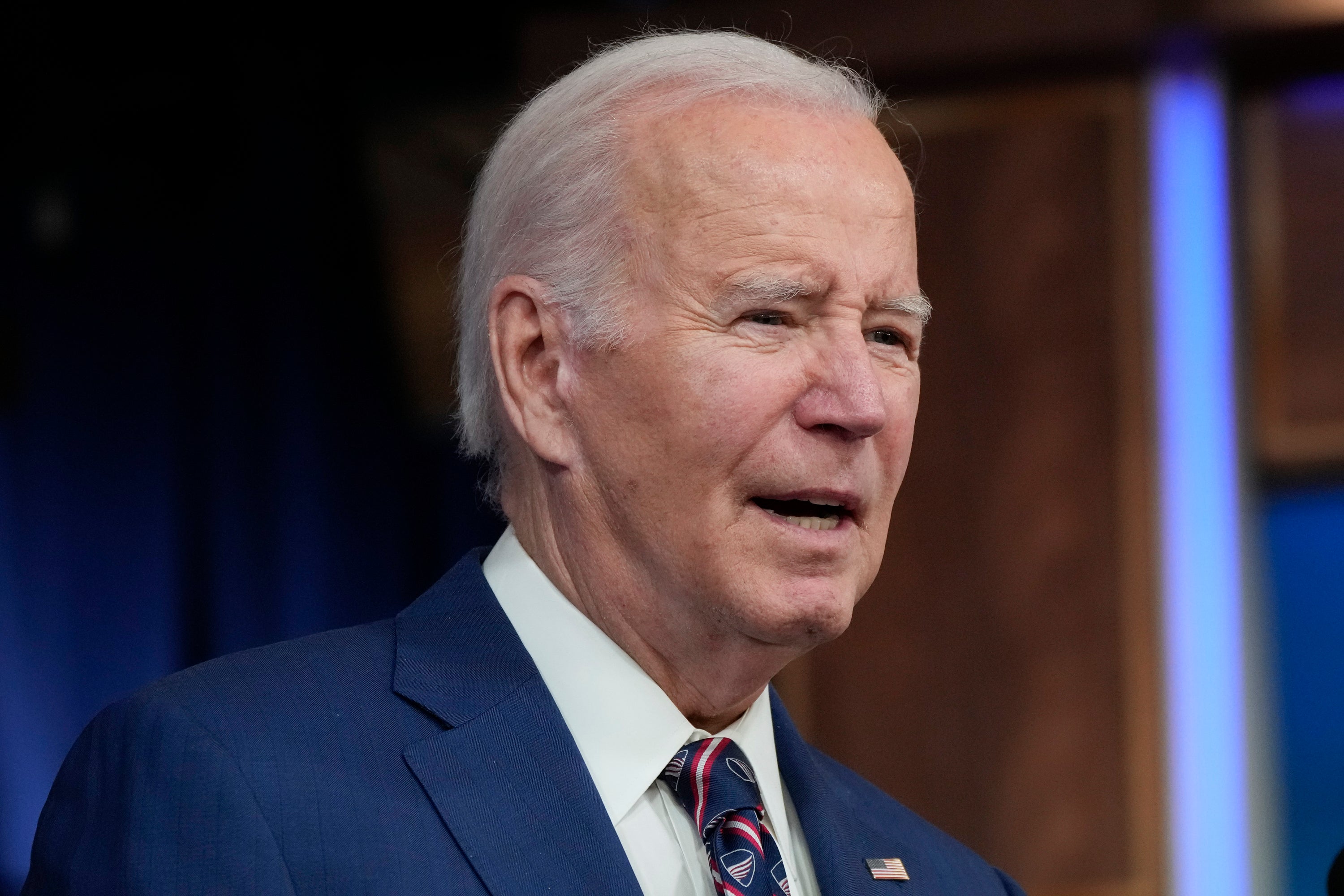 President Joe Biden speaks during an event on the economy, from the South Court Auditorium of the Eisenhower Executive Office Building on the White House complex, Monday, Oct. 23, 2023.