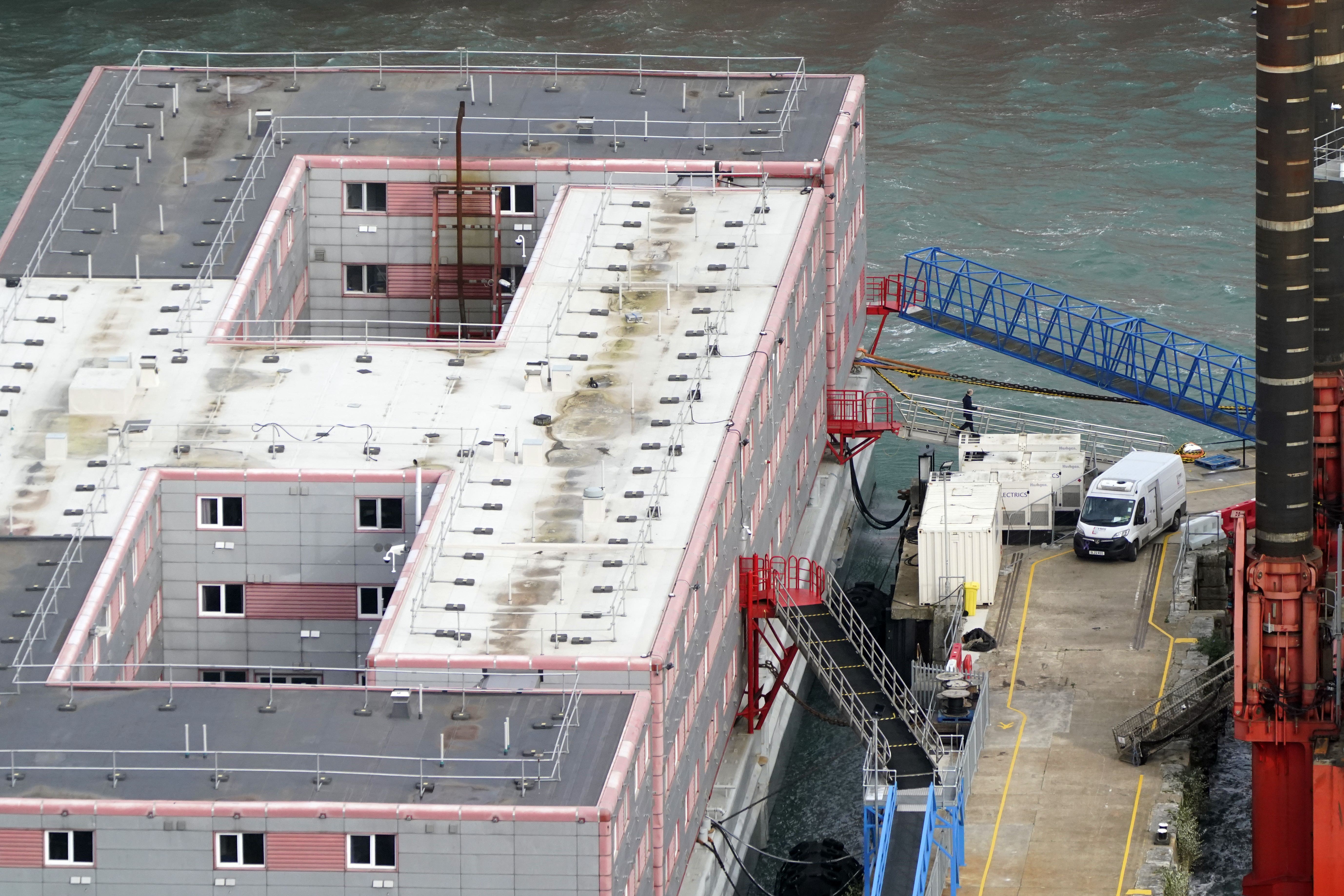 Some migrants have moved back to the Bibby Stockholm barge (PA)