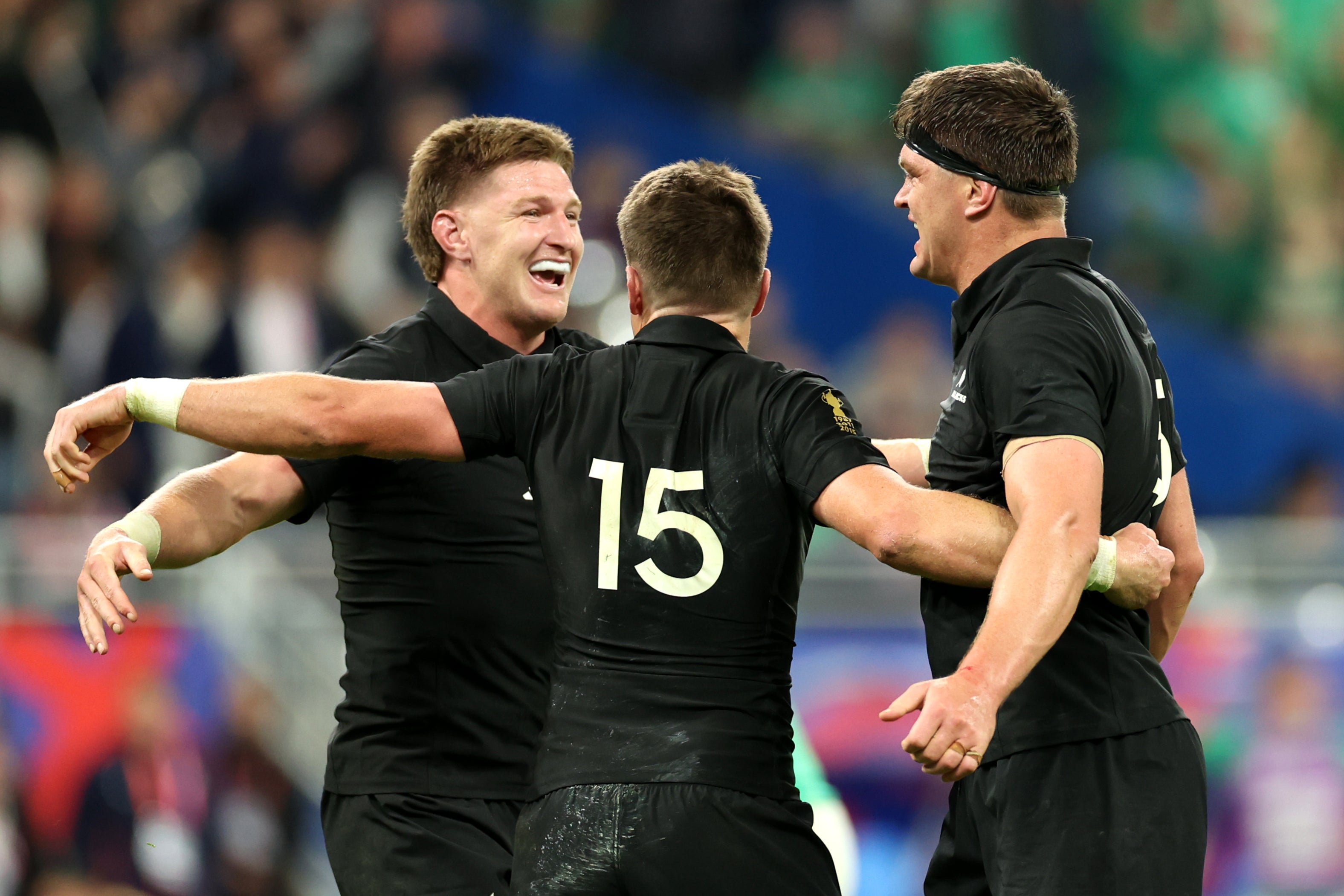 Scott Barrett (right) will skipper the All Blacks against England and Fiji