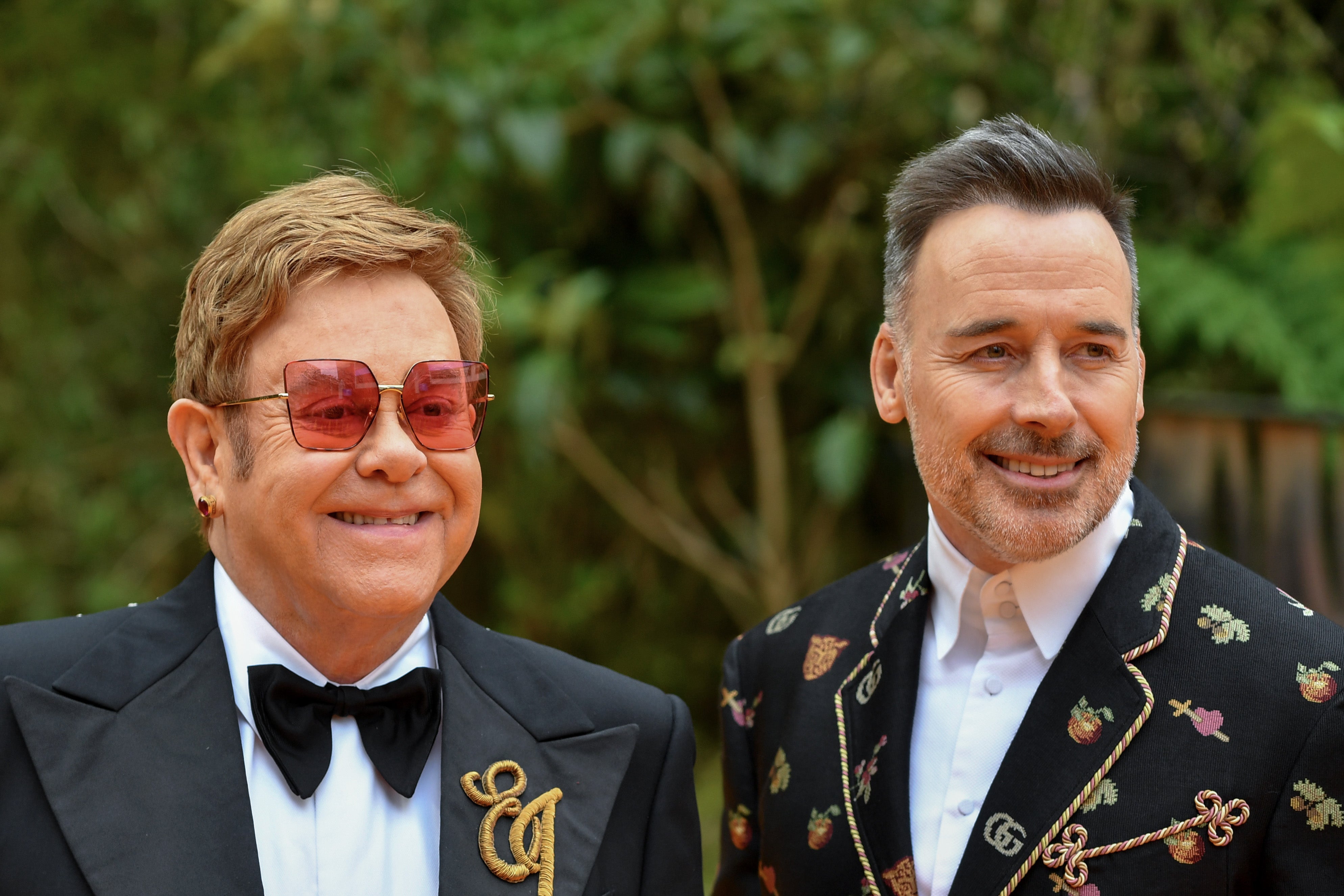 Elton John and David Furnish pictured at the 2019 premiere of ‘The Lion King’ in London