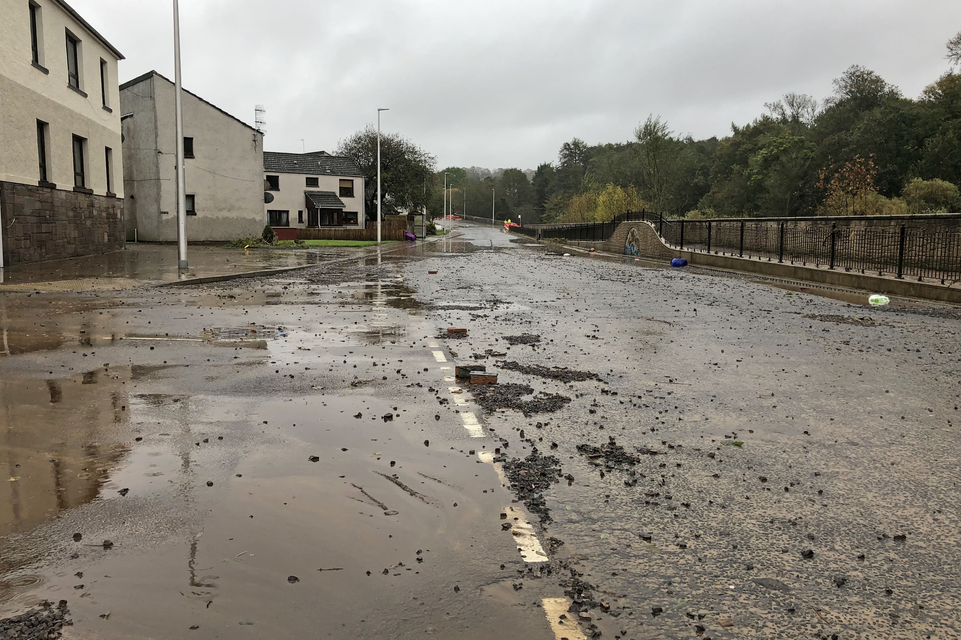 River Street in Brechin which was hit by floods (Neil Pooran/PA)