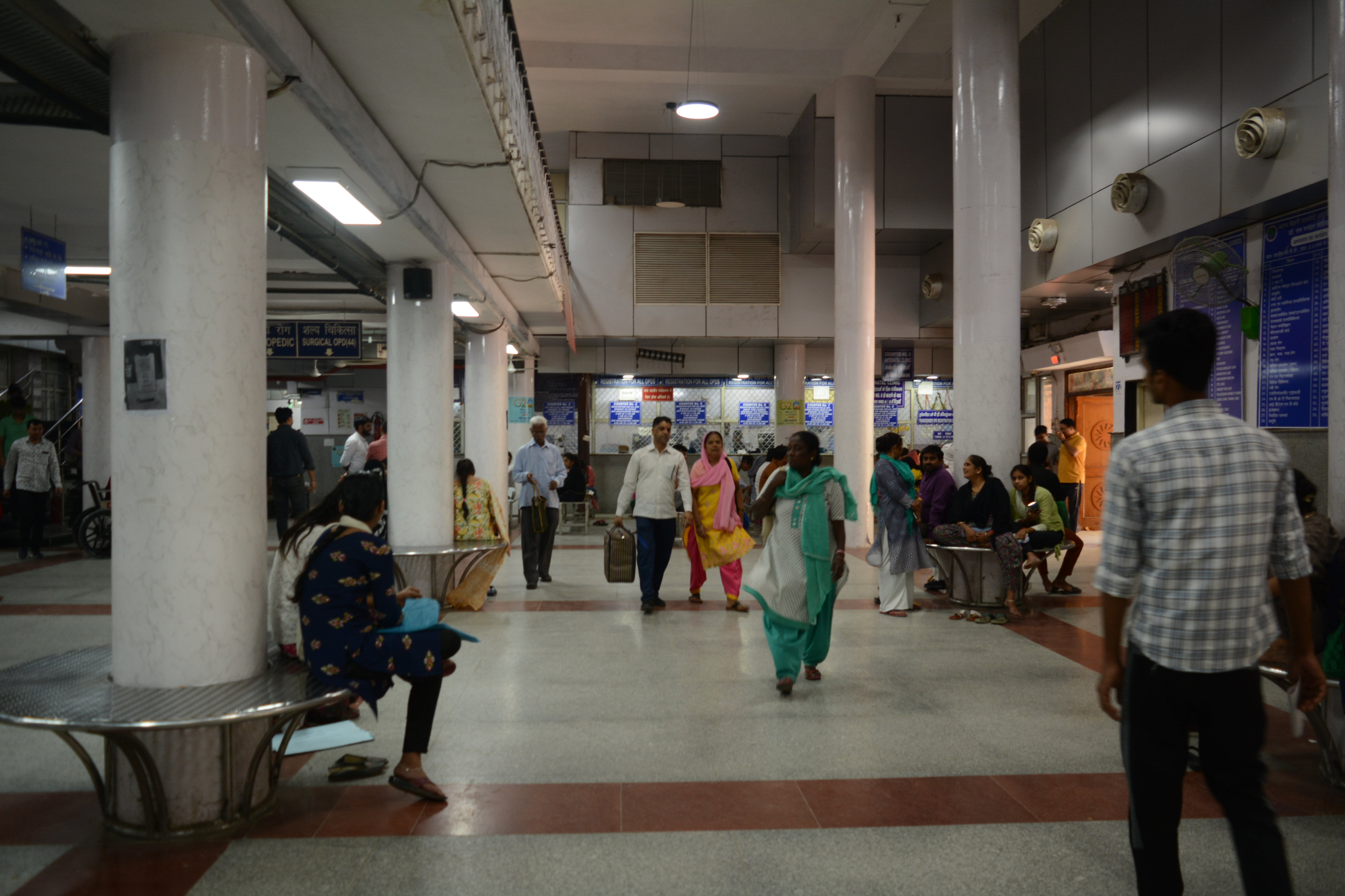 Inside the new OPD wing in Ram Manohar Lohia hospital