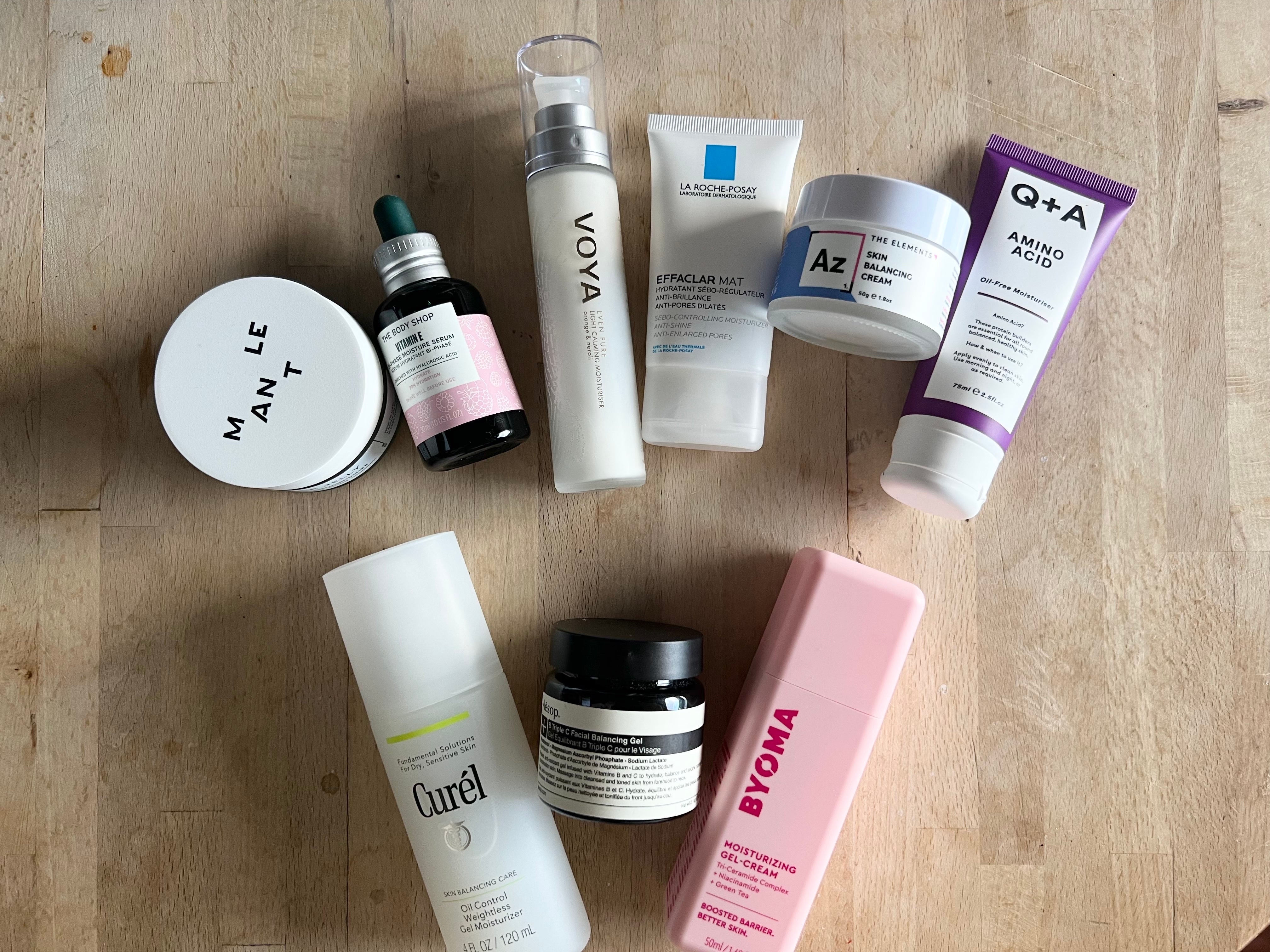 A selection of the best moisturisers for oily skin that we tested