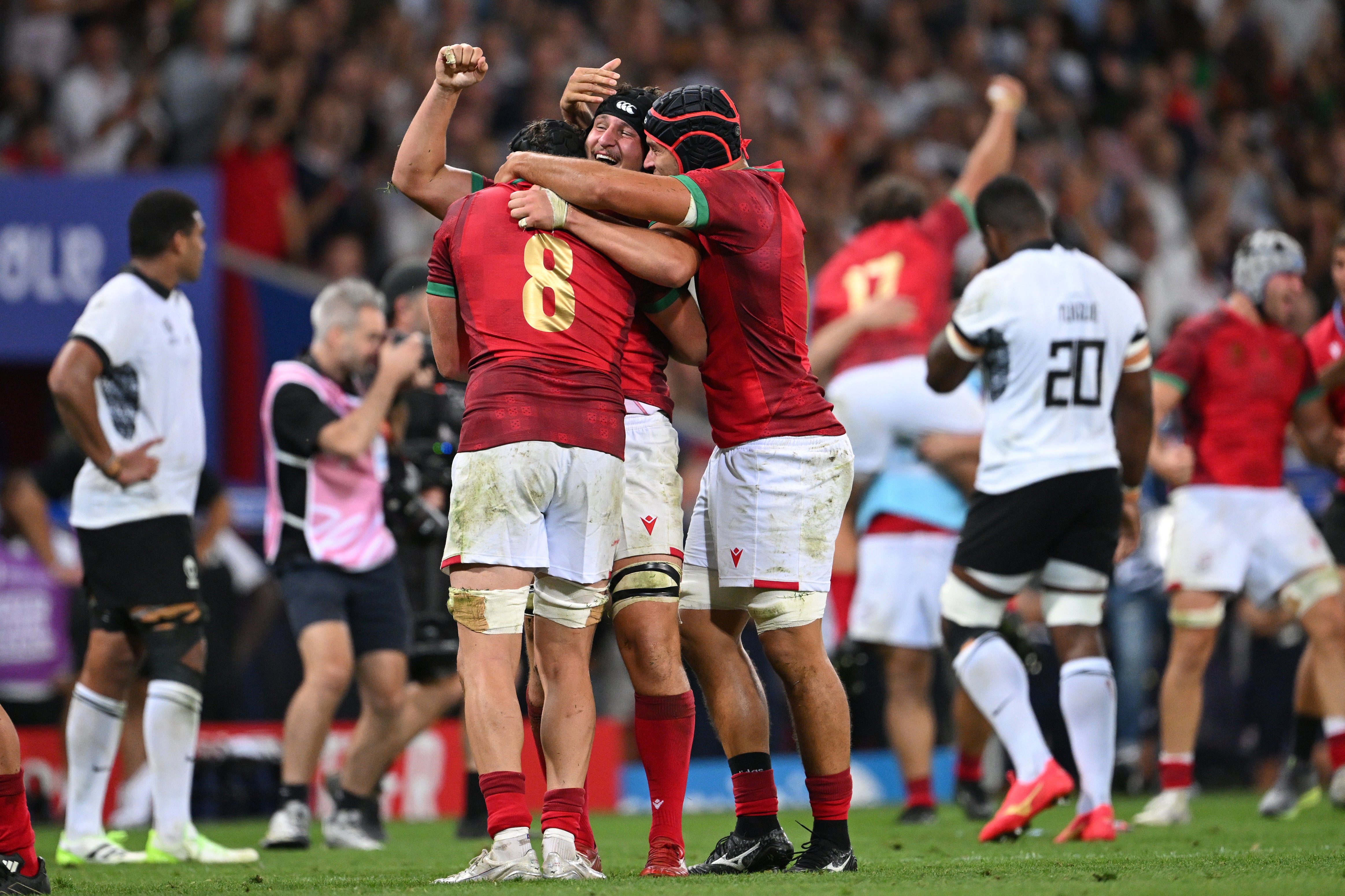 Portugal celebrated a historic win over Fiji