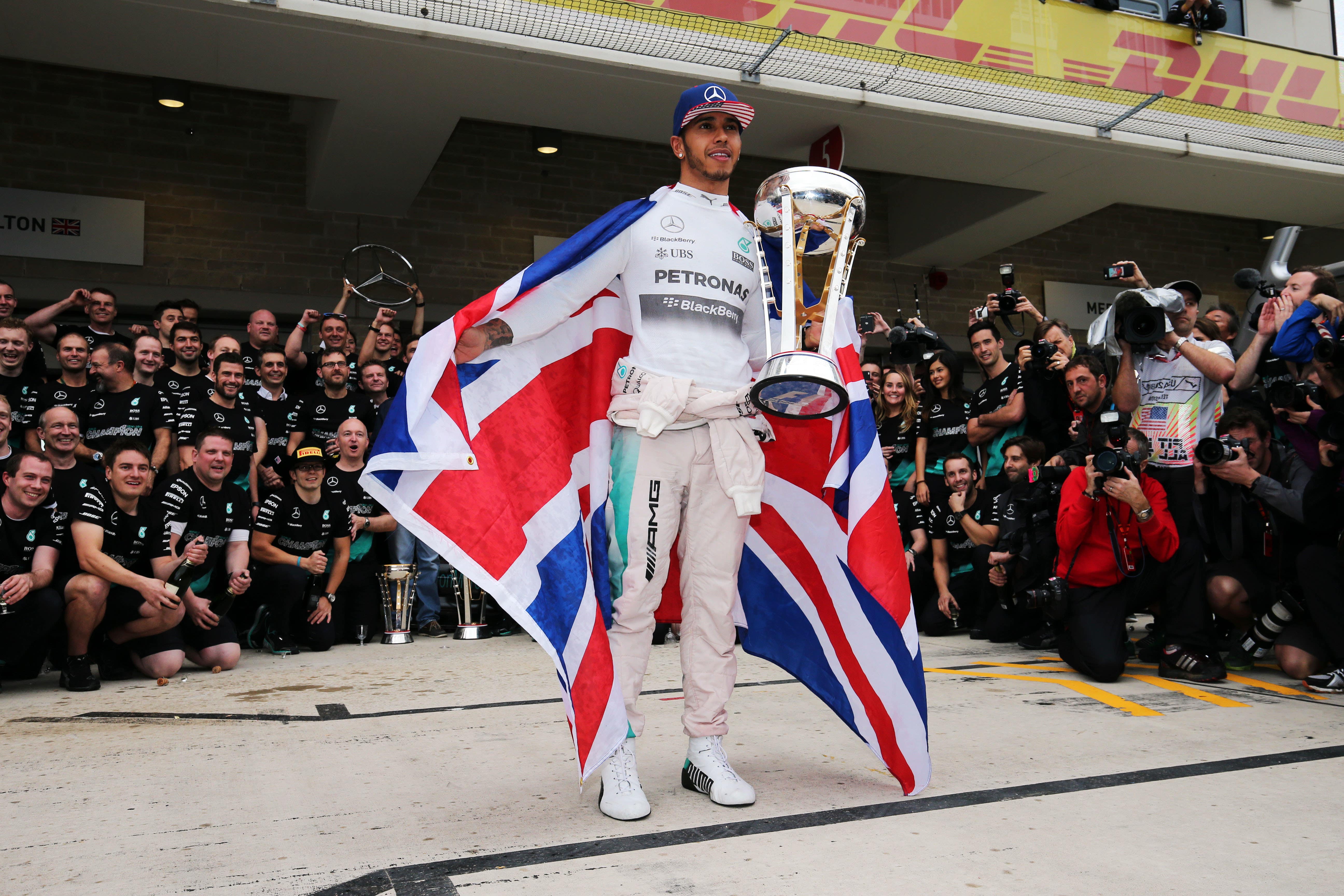 Lewis Hamilton became world champion for a third time in 2015 after winning the United States Grand Prix (PA Wire)