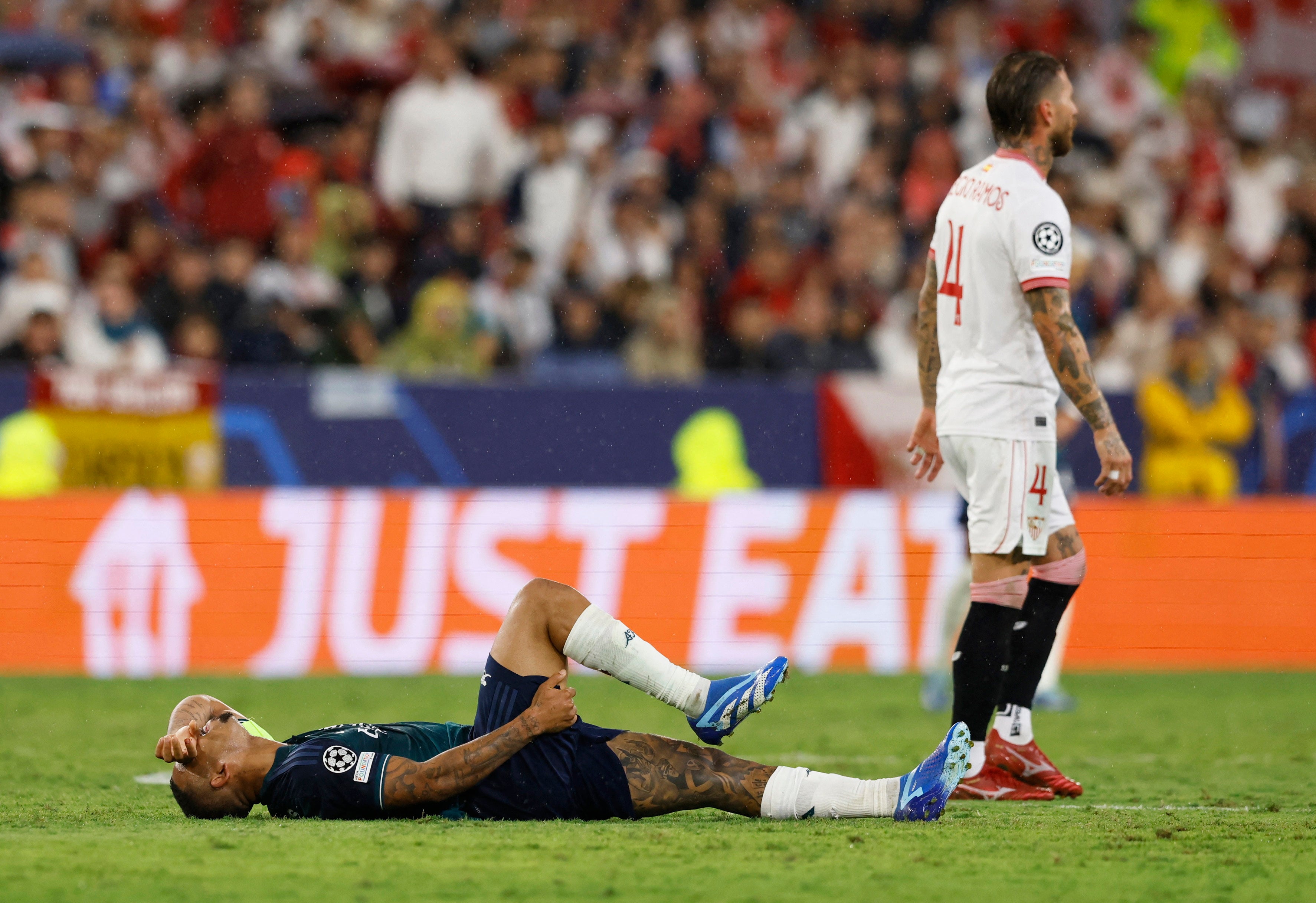 Gabriel Jesus picked up the injury in the 2-1 win at Sevilla