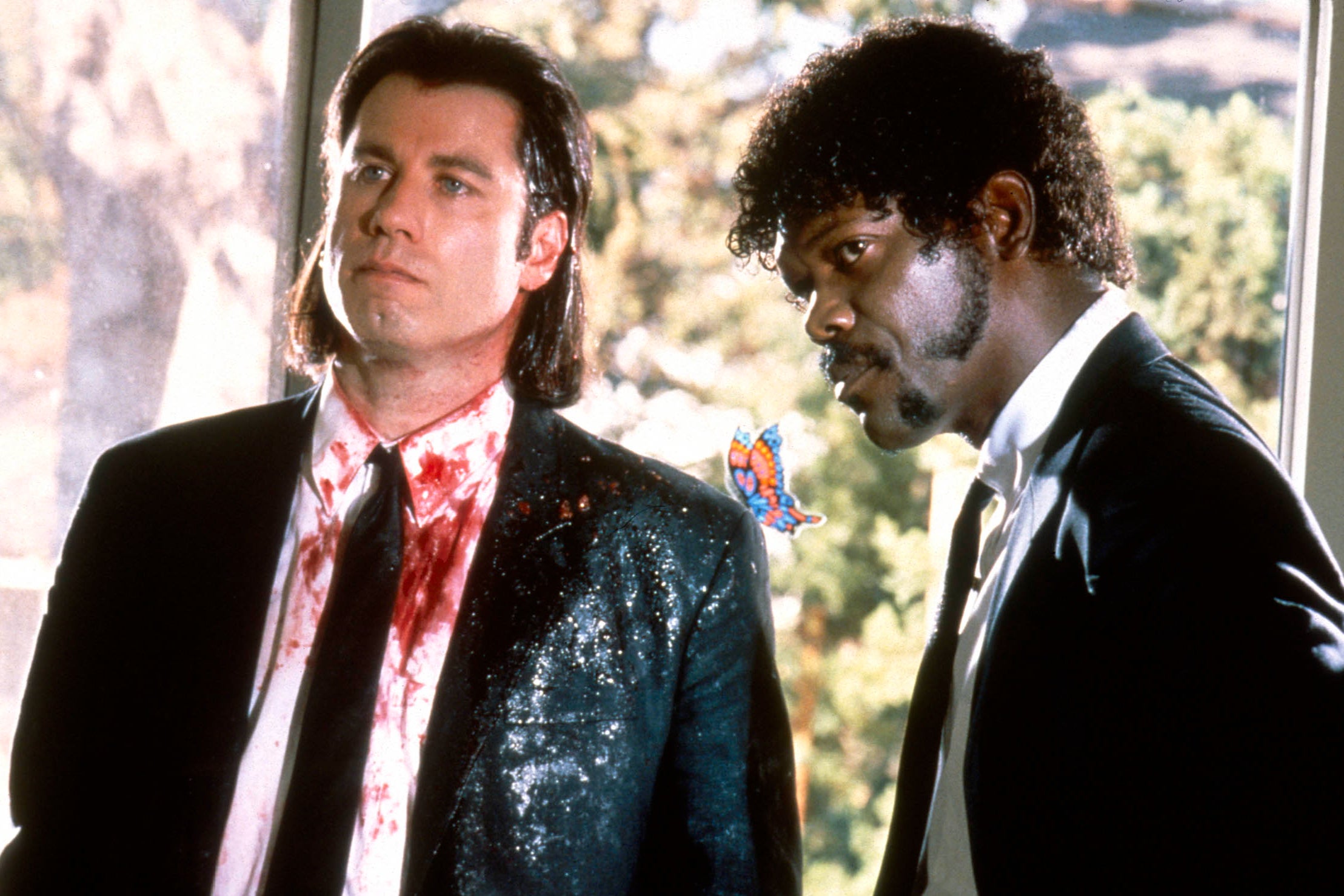 Mea pulpa: Travolta and Samuel L Jackson in ‘Pulp Fiction'