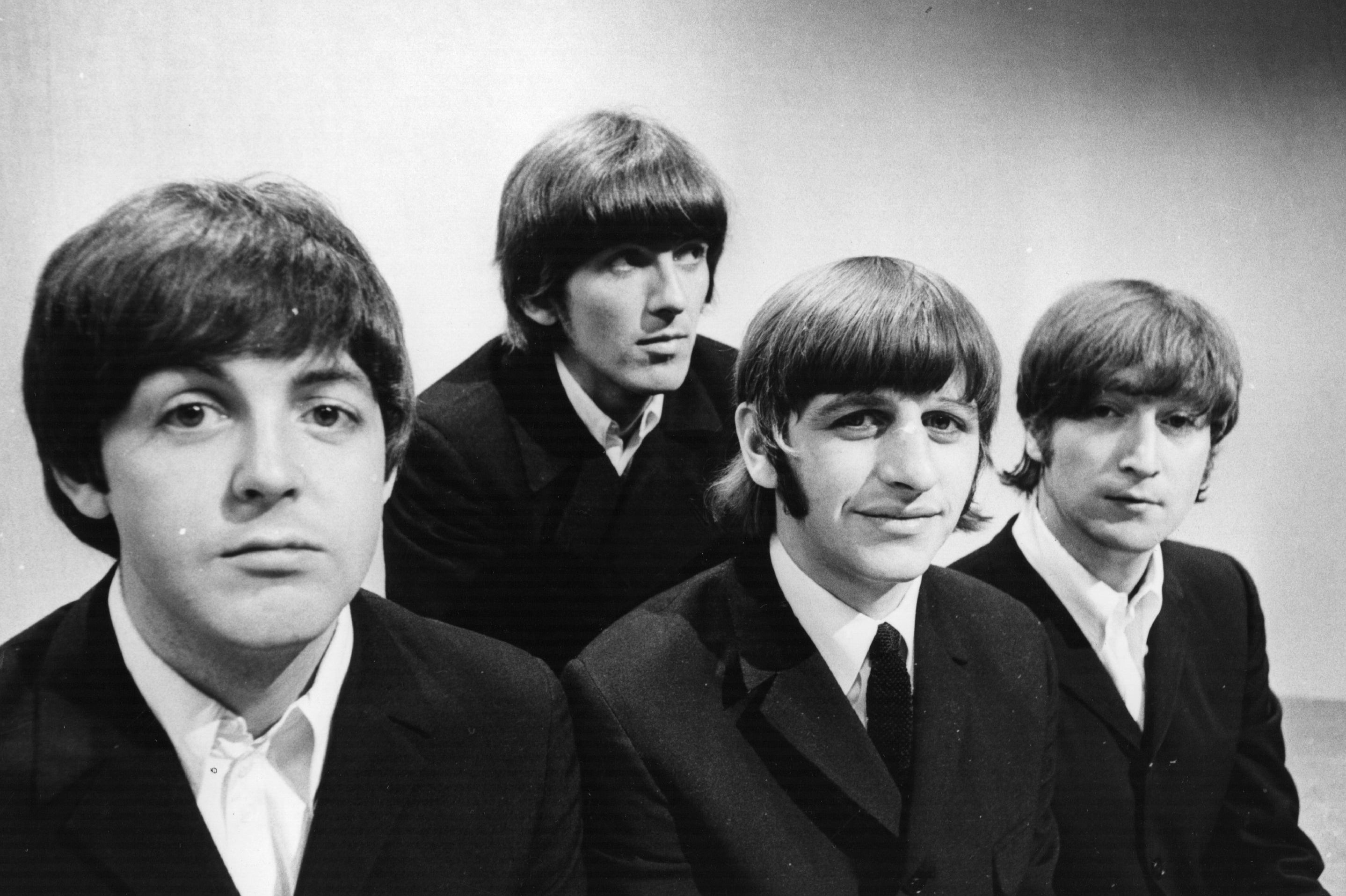 Heyday: McCartney, Harrison, Starr and Lennon pose at BBC Television Studios in London before their world tour, 1966